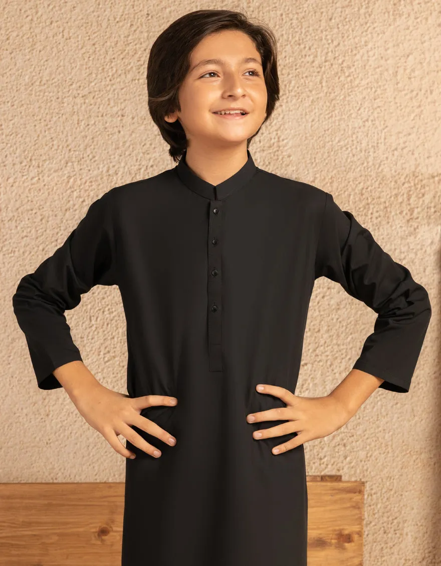 BLACK BLENDED KURTA | JCK-A-90535/S25/JJ9269-PN sold by Junaid Jamshed product image thumbnail 2