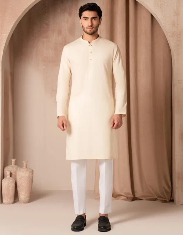 BROWN COTTON KURTA | JJK-S-33416/S25/JJ98 sold by Junaid Jamshed