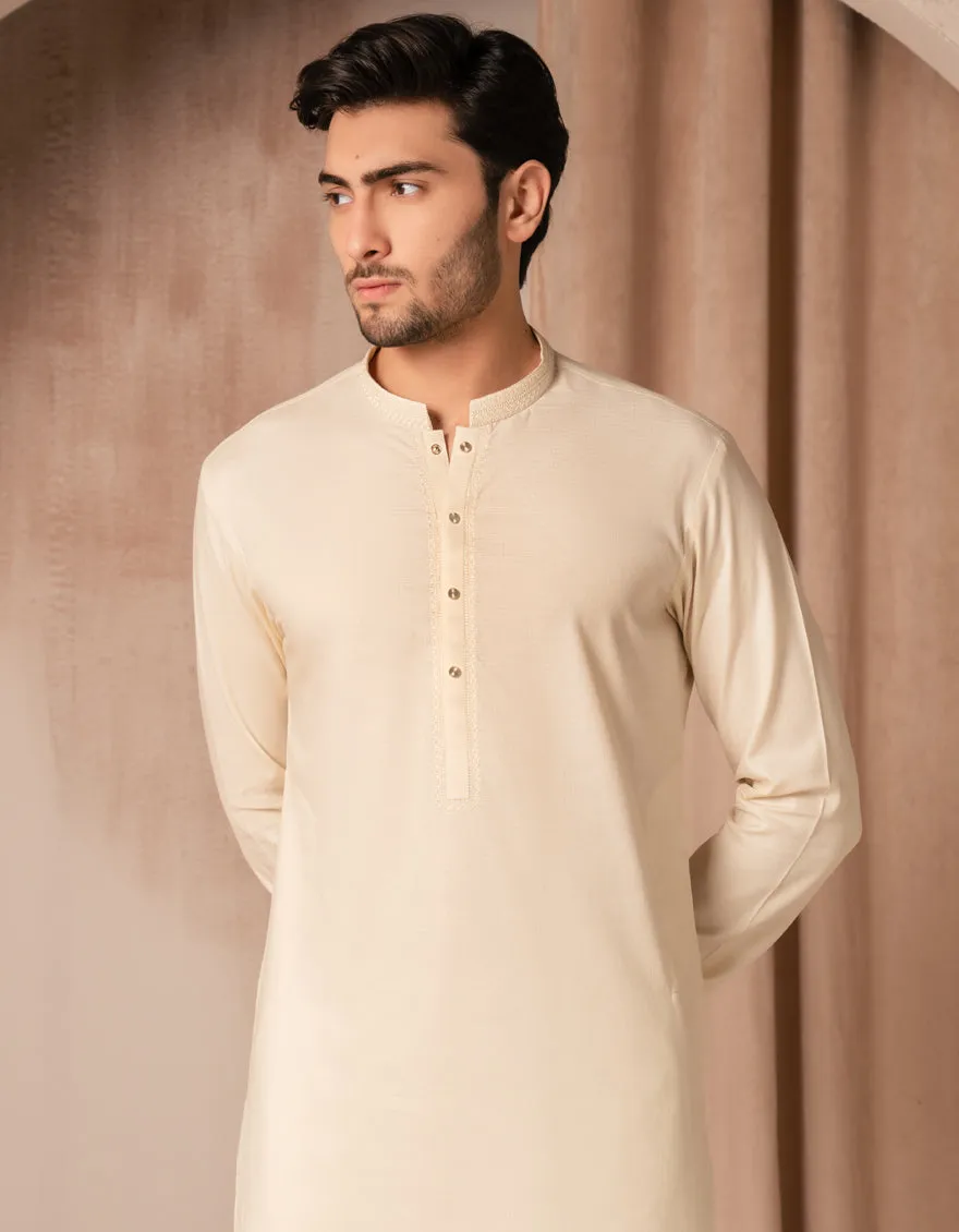BROWN COTTON KURTA | JJK-S-33416/S25/JJ98 sold by Junaid Jamshed product image thumbnail 2