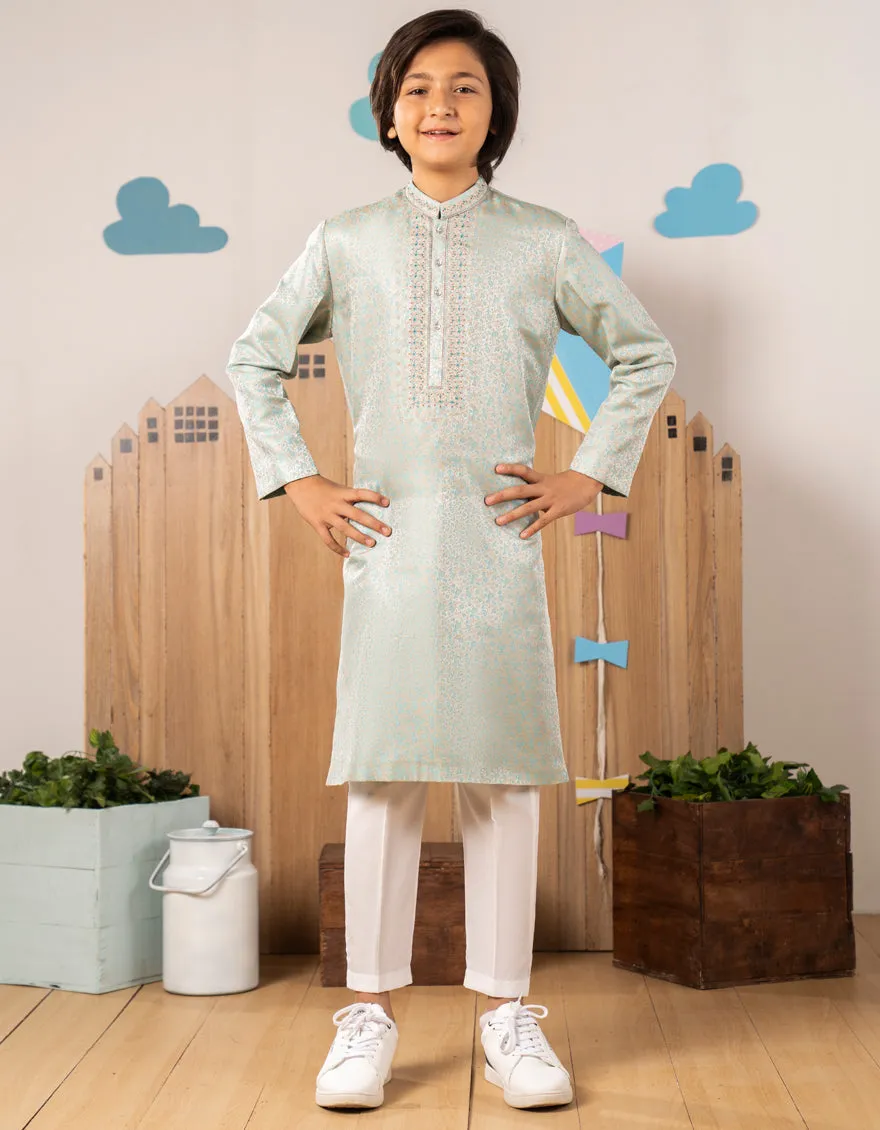 BLUE BLENDED SPECIAL KURTA | JCK-SP-A-39312/S25/J sold by Junaid Jamshed
