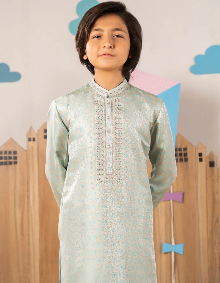 BLUE BLENDED SPECIAL KURTA | JCK-SP-A-39312/S25/J sold by Junaid Jamshed product image thumbnail 2