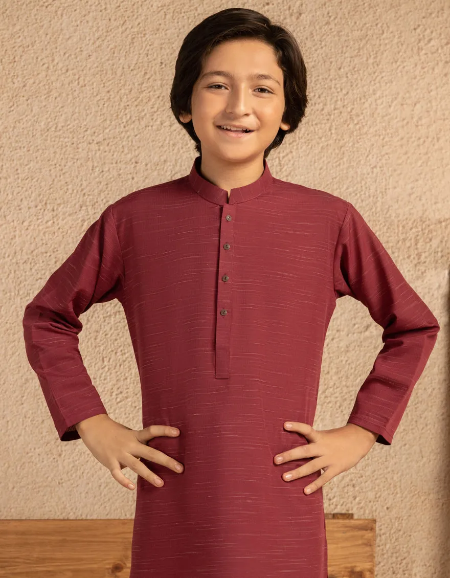 RED BLENDED SPECIAL KURTA | JCK-SP-A-50041/S25/J sold by Junaid Jamshed product image thumbnail 2