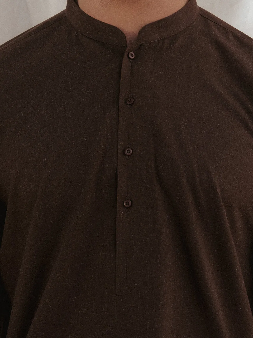 DARK BROWN BLENDED KURTA TROUSERS | AL-KT-3179/AM-6290B sold by Junaid Jamshed product image thumbnail 3