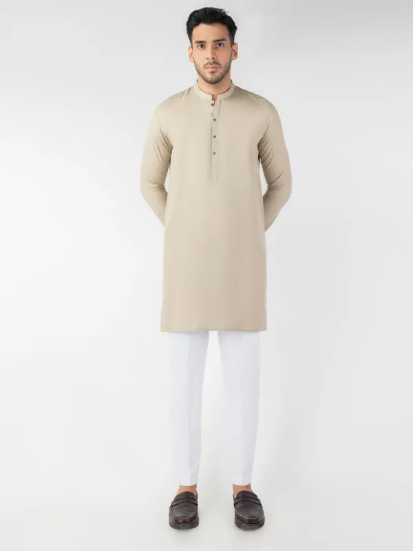 SAGE GREEN BLENDED KURTA | AL-K-1256/AM-6314C sold by Junaid Jamshed