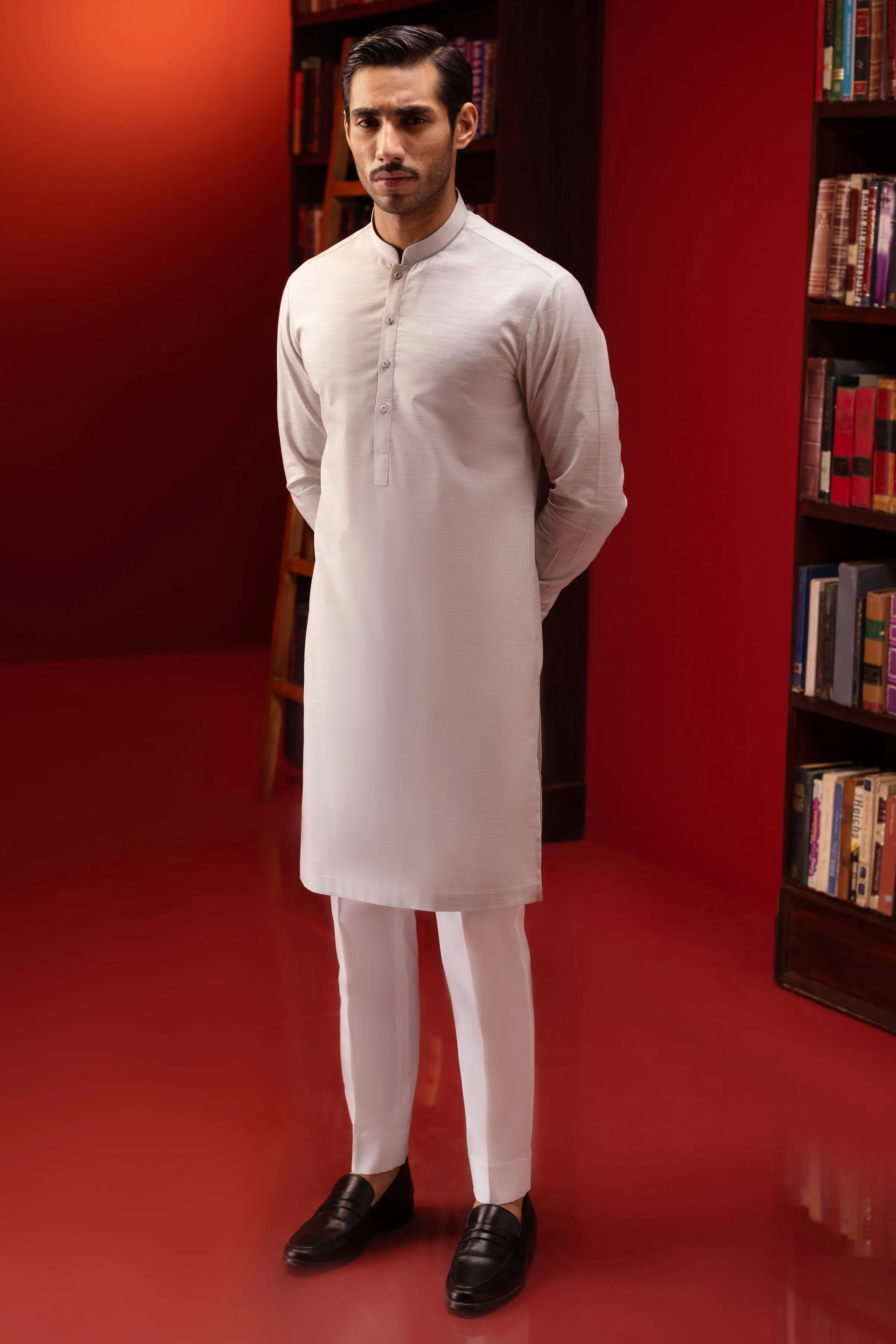 GREEN COTTON KURTA TROUSERS | CCMKT-S-39401-3/4-AUSTRIA sold by Junaid Jamshed