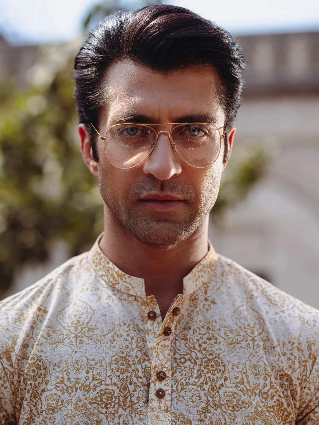 MUSTARD COTTON KURTA | AL-K-1187/AM-6310B sold by Junaid Jamshed product image thumbnail 4