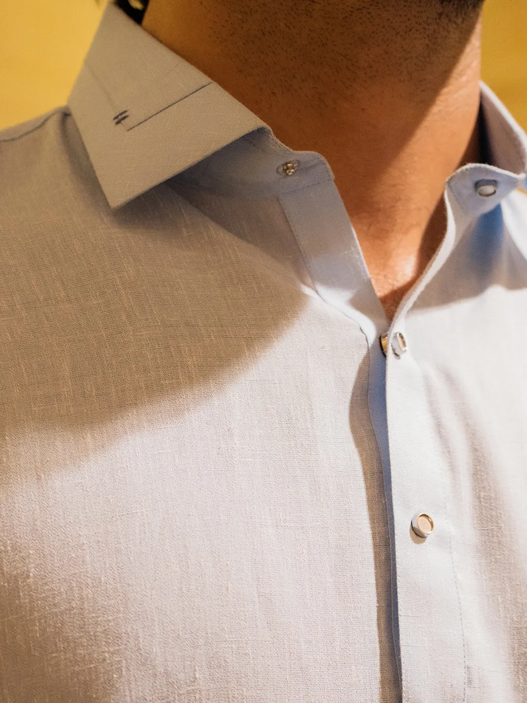 SKY BLUE BLENDED KAMEEZ SHALWAR | ALWA-KS-527/AM-6294C sold by Junaid Jamshed product image thumbnail 5