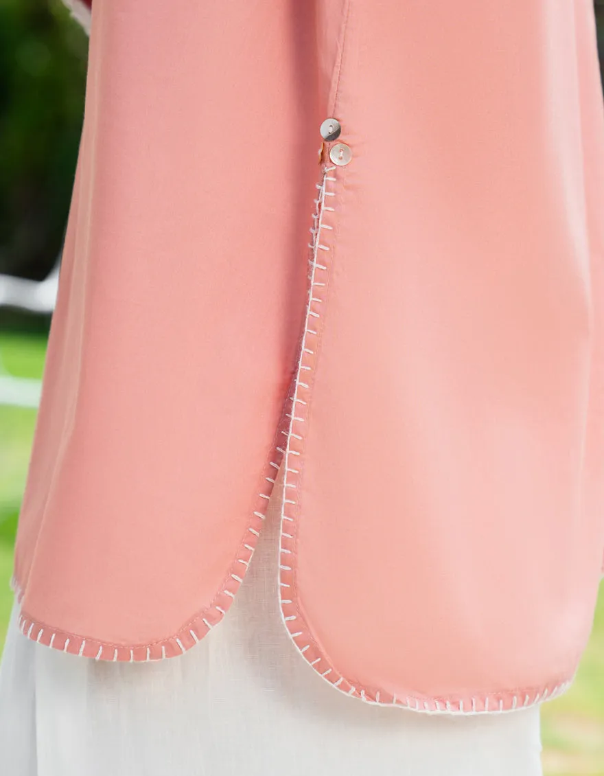 PEACH LAWN KURTI | JJLK-S-JSS-25-436 FB sold by Junaid Jamshed product image thumbnail 3