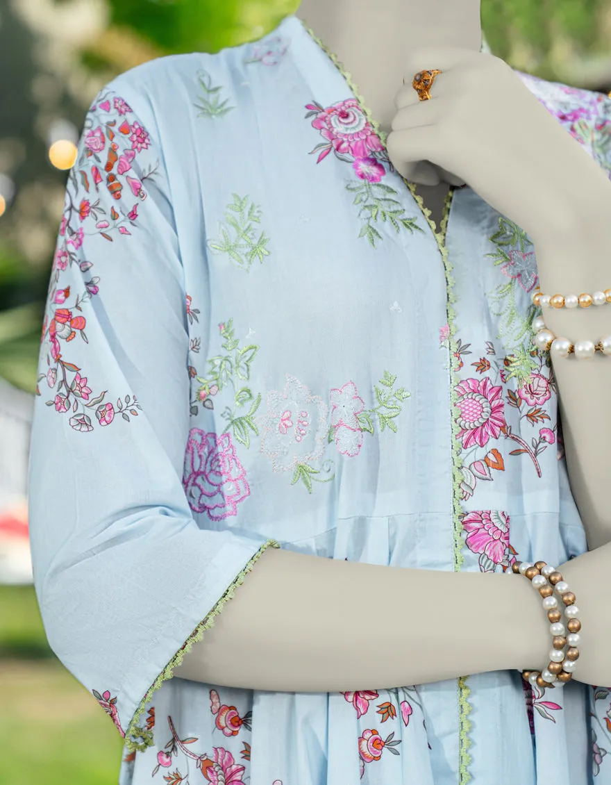 BLUE COTTON LAWN KURTI | JJLK-S-JSS-25-454 FB sold by Junaid Jamshed product image thumbnail 3