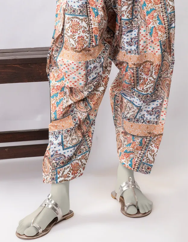 MULTICOLOR LAWN TROUSERS | JJLT-S-25-412 FB/ESS sold by Junaid Jamshed