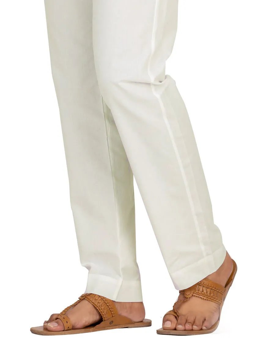 OFF WHITE COTTON TROUSERS | JJPS-302-R14/S25/JJ8 sold by Junaid Jamshed