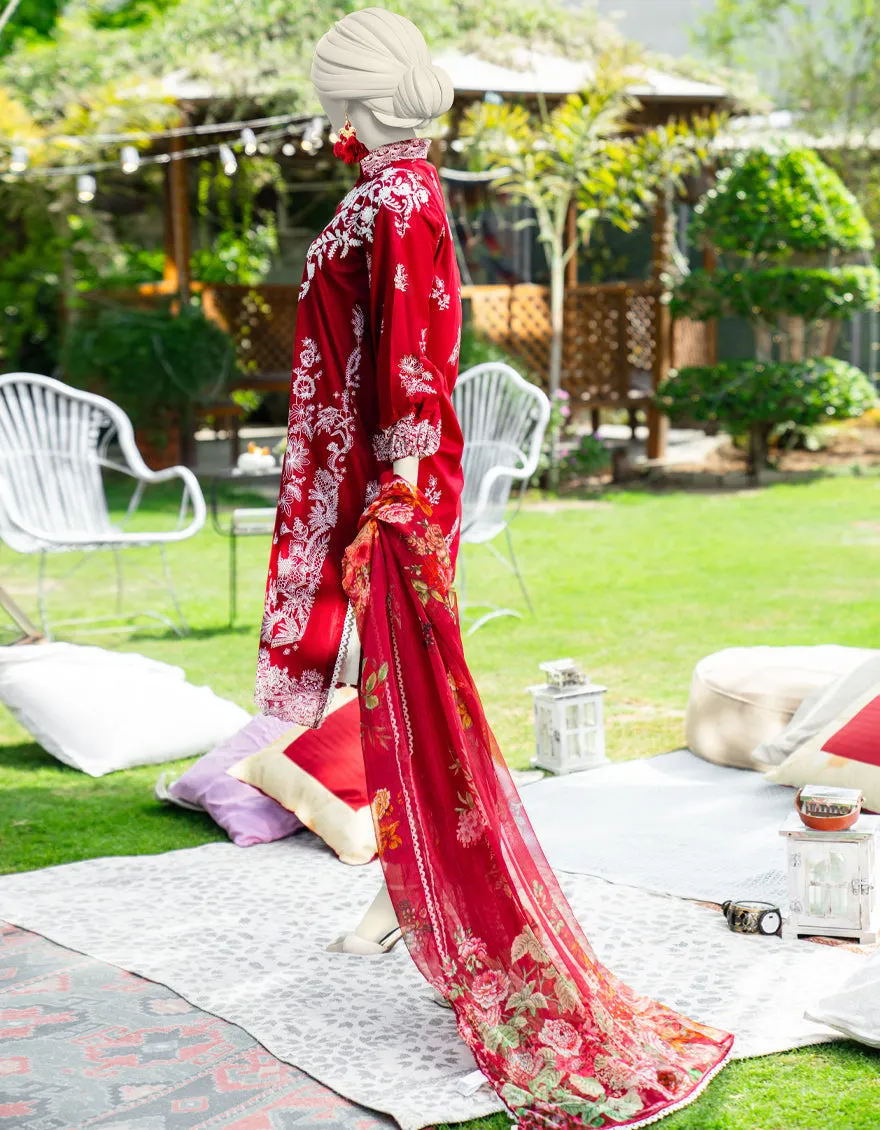 MAROON LAWN 3PC STITCHED | JLAWN-S-25-174/S MON sold by Junaid Jamshed product image thumbnail 3