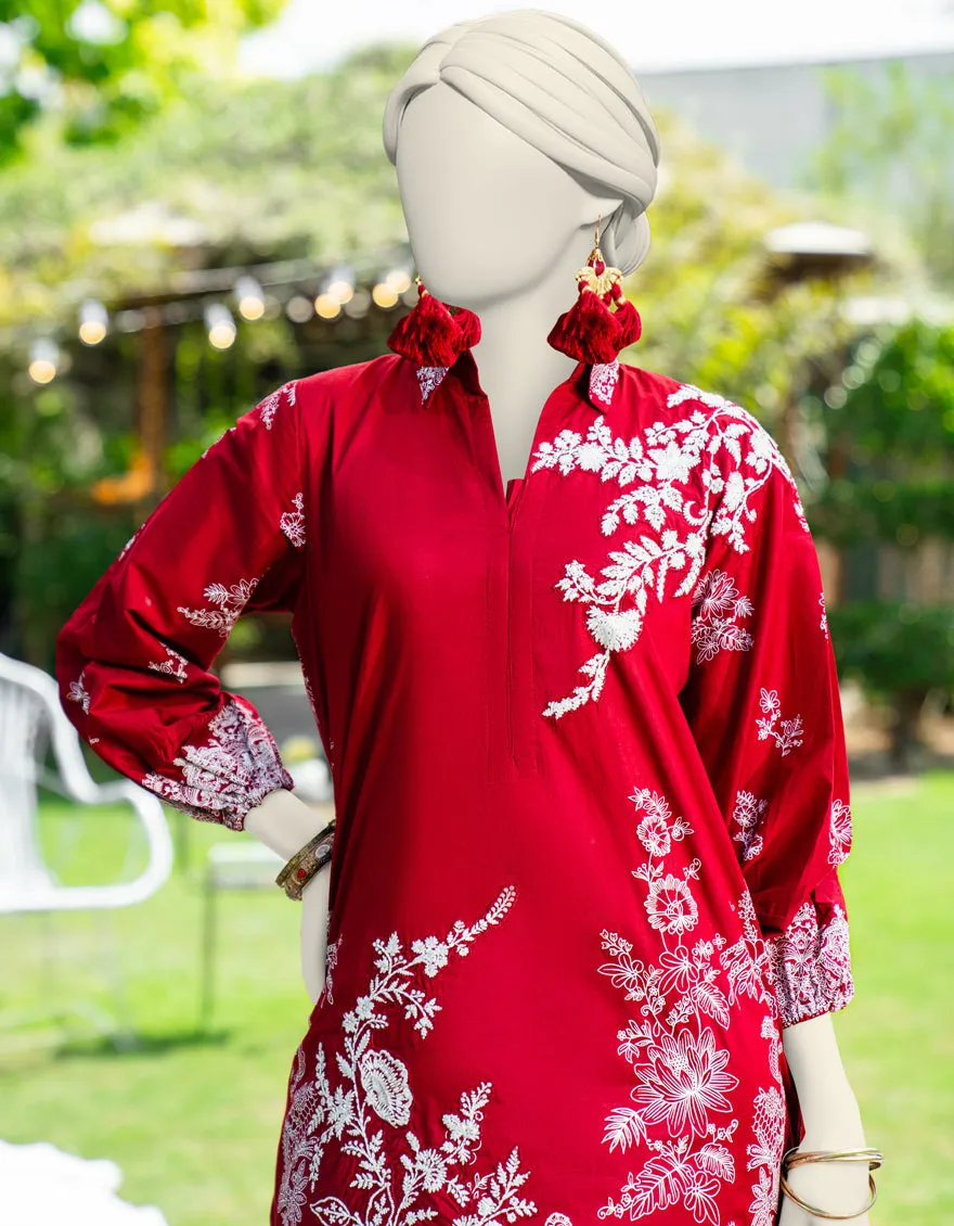 MAROON LAWN 3PC STITCHED | JLAWN-S-25-174/S MON sold by Junaid Jamshed product image thumbnail 4