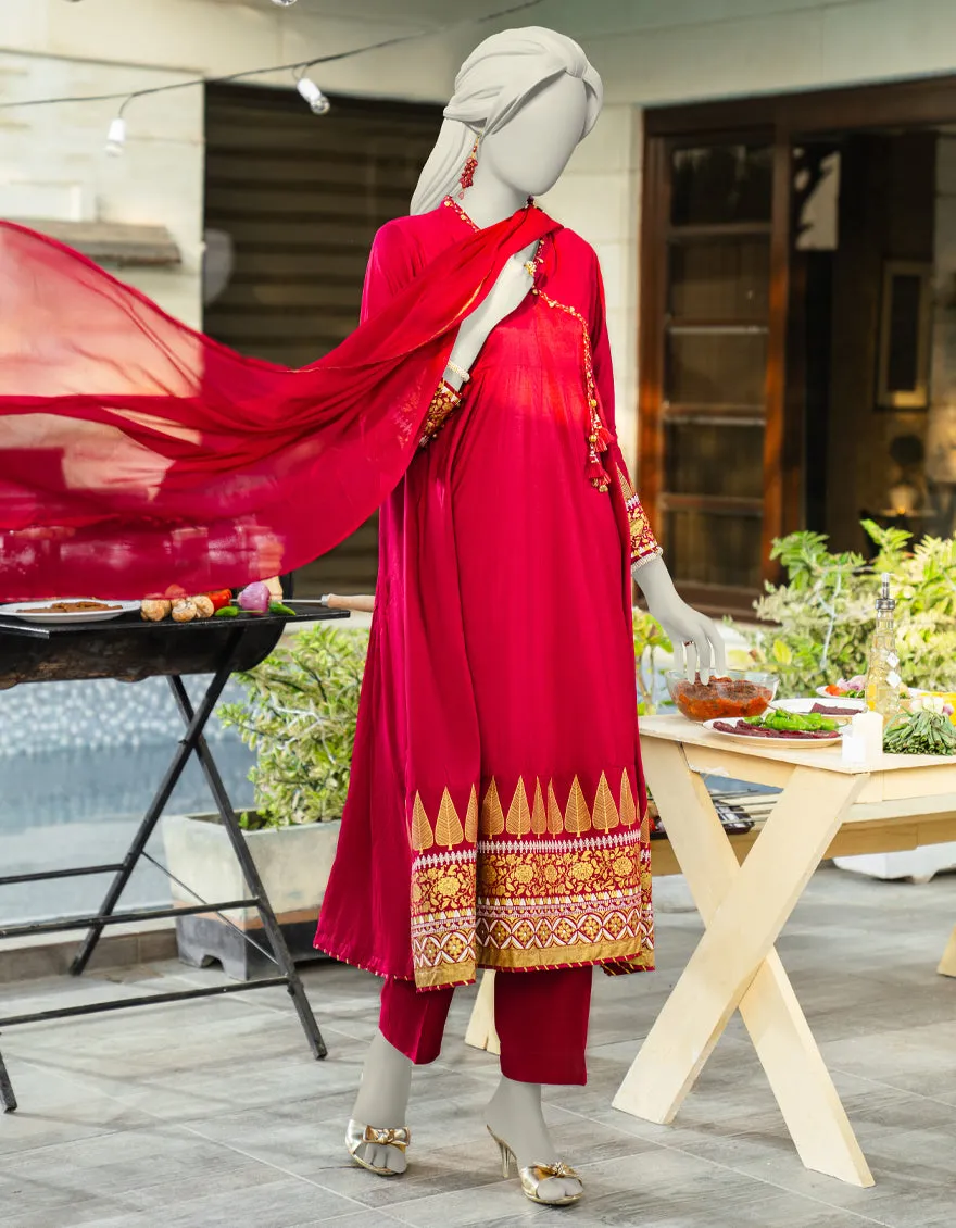 PINK SILK 3PC STITCHED | JLAWN-S-25-180/S SHI sold by Junaid Jamshed product image thumbnail 2