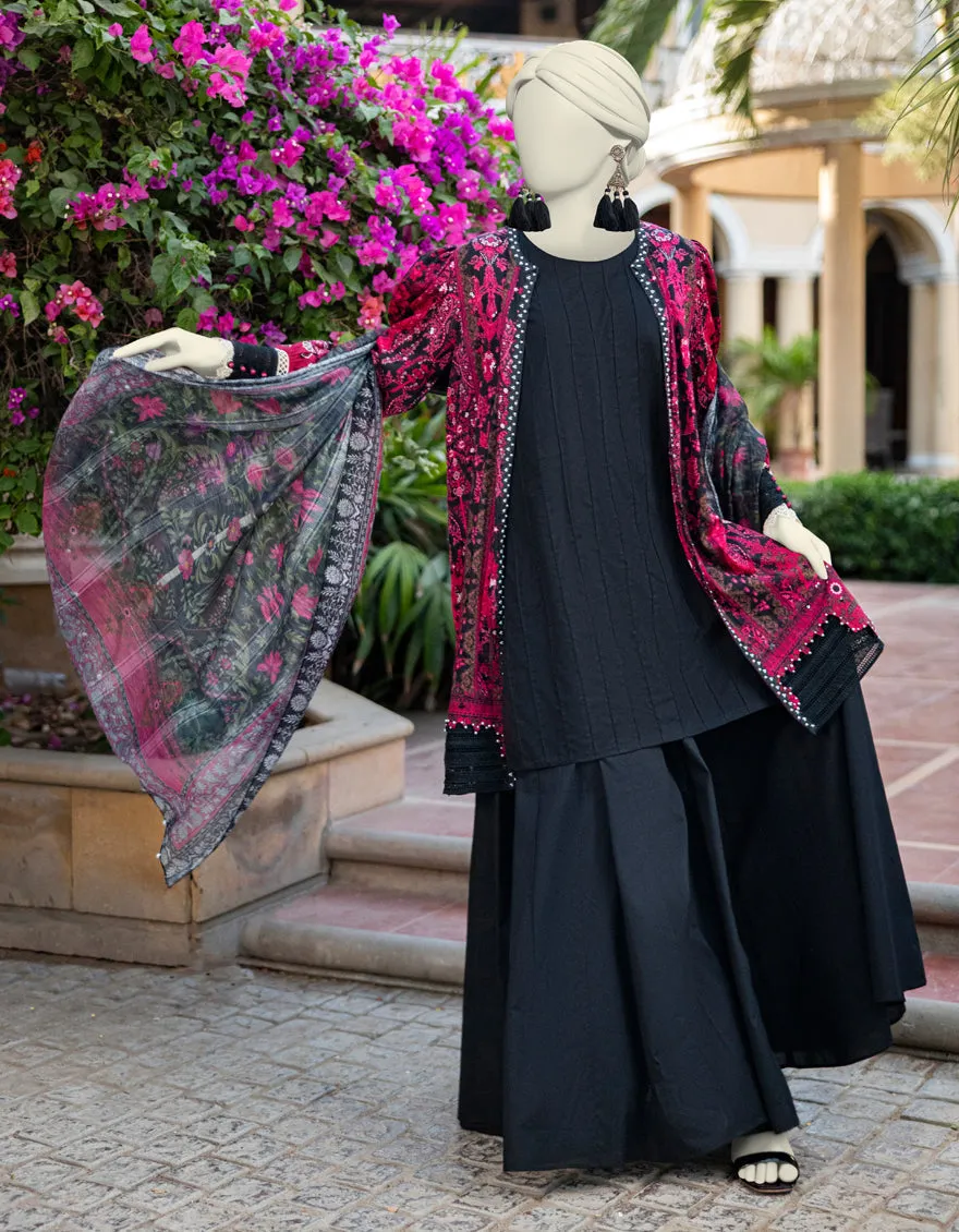 BLACK LAWN 3PC UNSTITCHED | JLAWN-S-25-3364 SHIK sold by Junaid Jamshed product image thumbnail 4