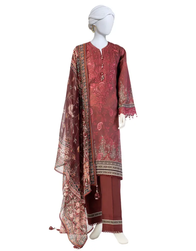 MULTICOLOR LAWN 3PC UNSTITCHED | JLAWN-S-25-3403 LUXE sold by Junaid Jamshed