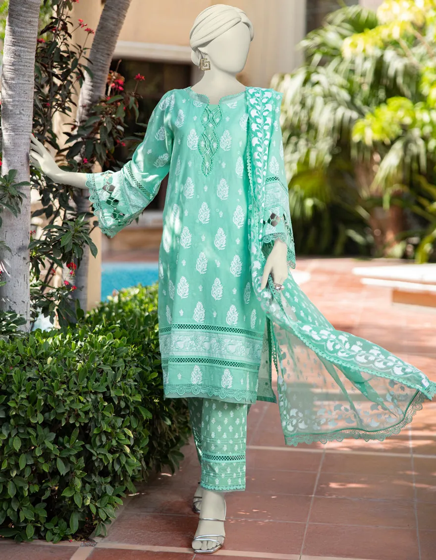 GREEN LAWN 3PC UNSTITCHED | JLAWN-S-25-912 WIRSA sold by Junaid Jamshed