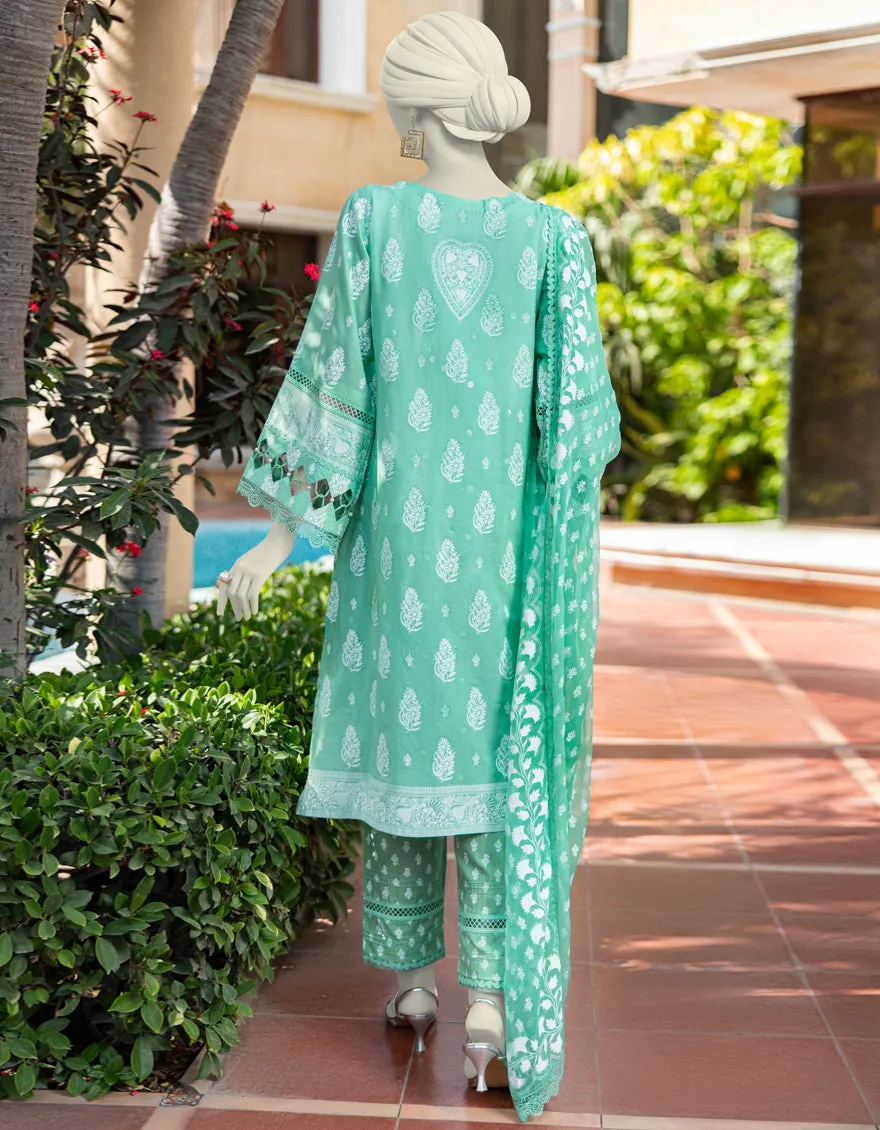 GREEN LAWN 3PC UNSTITCHED | JLAWN-S-25-912 WIRSA sold by Junaid Jamshed product image thumbnail 2