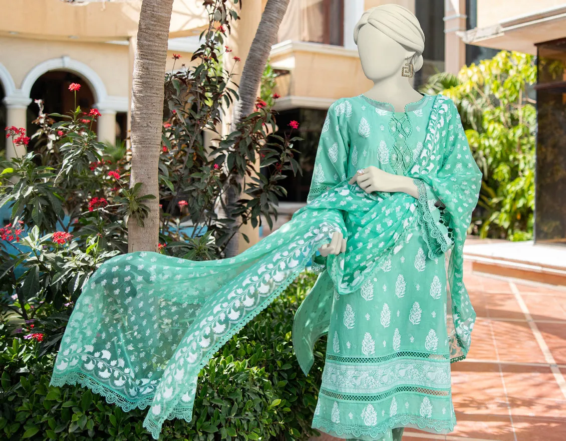 GREEN LAWN 3PC UNSTITCHED | JLAWN-S-25-912 WIRSA sold by Junaid Jamshed product image thumbnail 4