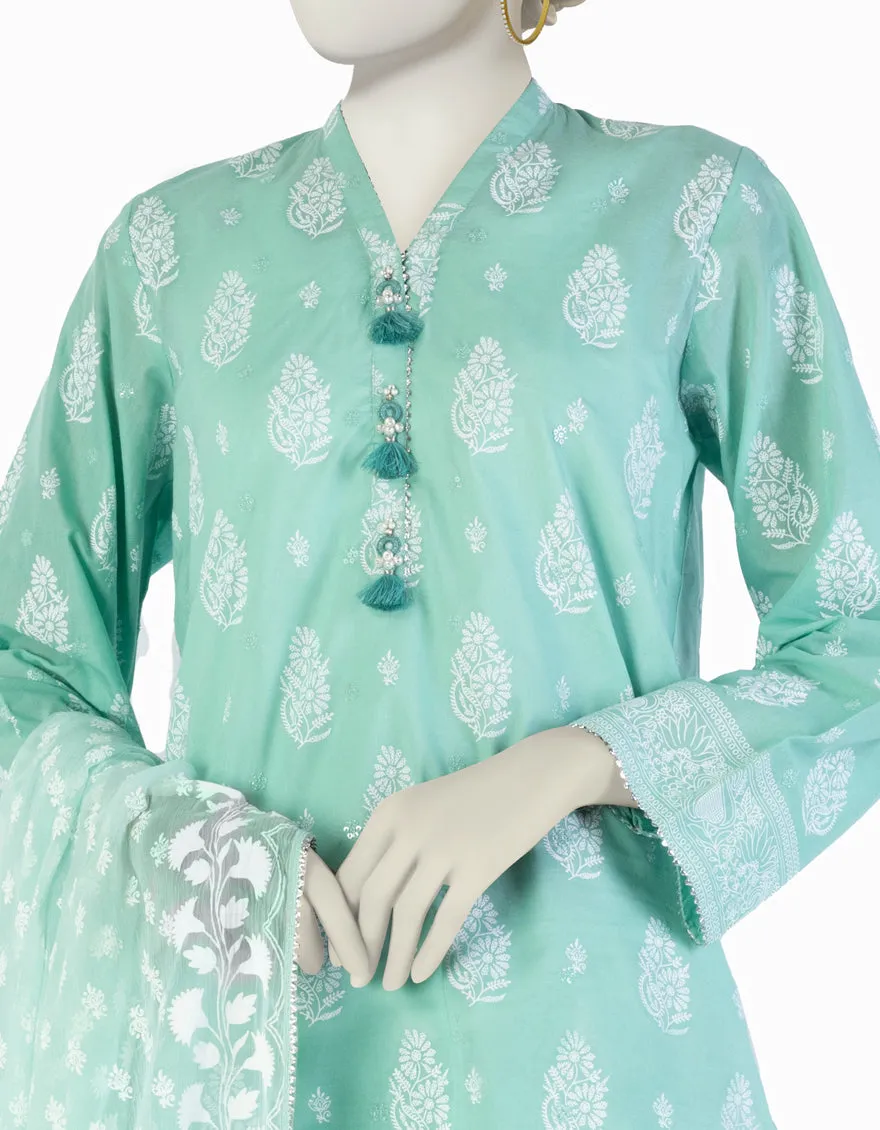 GREEN LAWN 3PC STITCHED | JLAWN-S-25-912/S WIR sold by Junaid Jamshed product image thumbnail 2