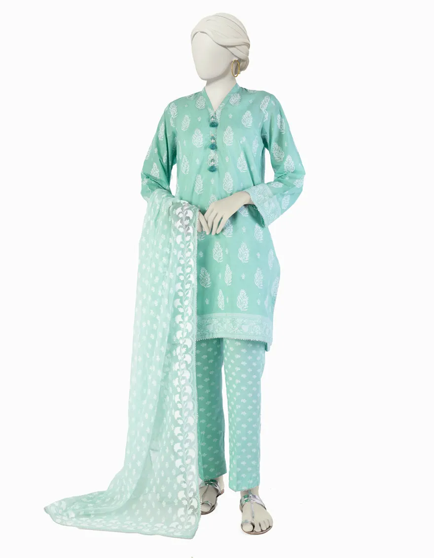 GREEN LAWN 3PC STITCHED | JLAWN-S-25-912/S WIR sold by Junaid Jamshed