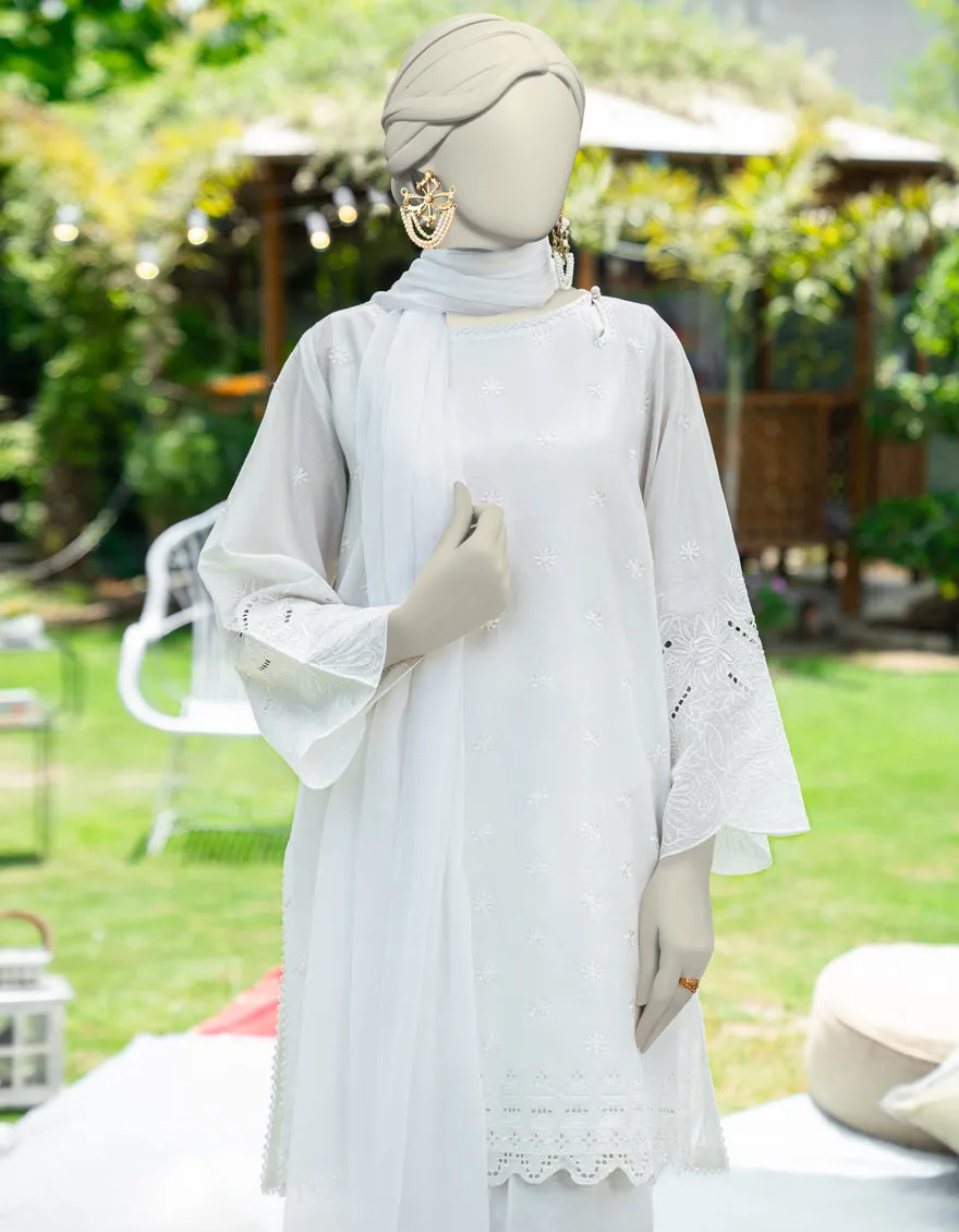 WHITE DYED 2PC UNSTITCHED | JLAWN-S-JDS-25-1120/ sold by Junaid Jamshed product image thumbnail 3
