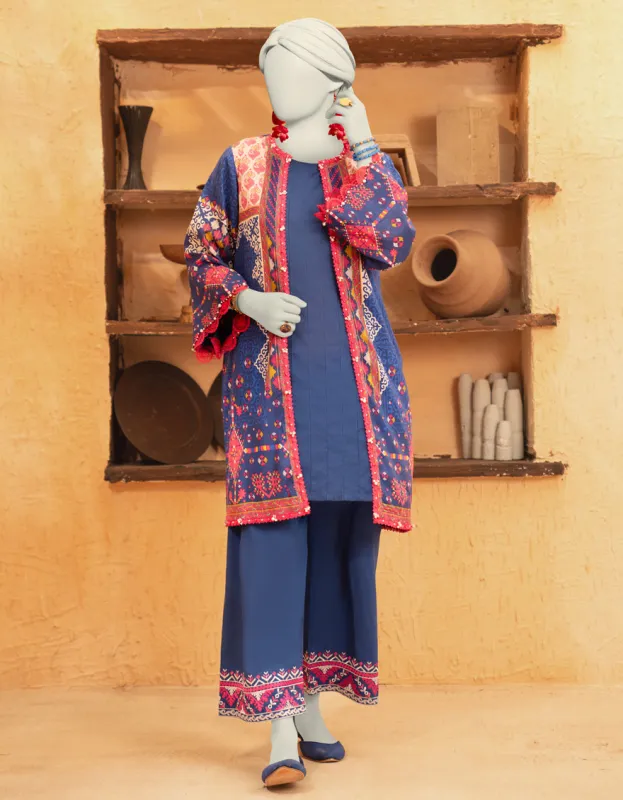 BLUE CAMBRIC 2PC UNSTITCHED | JLAWN-S-JST-25-2072 sold by Junaid Jamshed