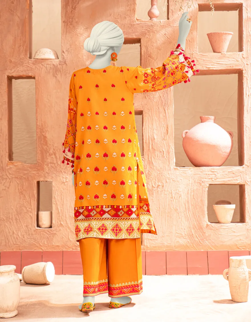 MUSTARD CAMBRIC 2PC UNSTITCHED | JLAWN-S-JST-25-2075 sold by Junaid Jamshed product image thumbnail 2