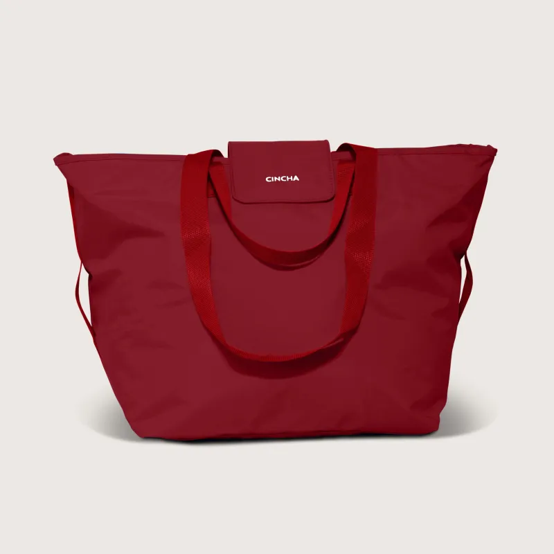 The Nylon Zip-All Tote - Cherry made by Cincha Travel