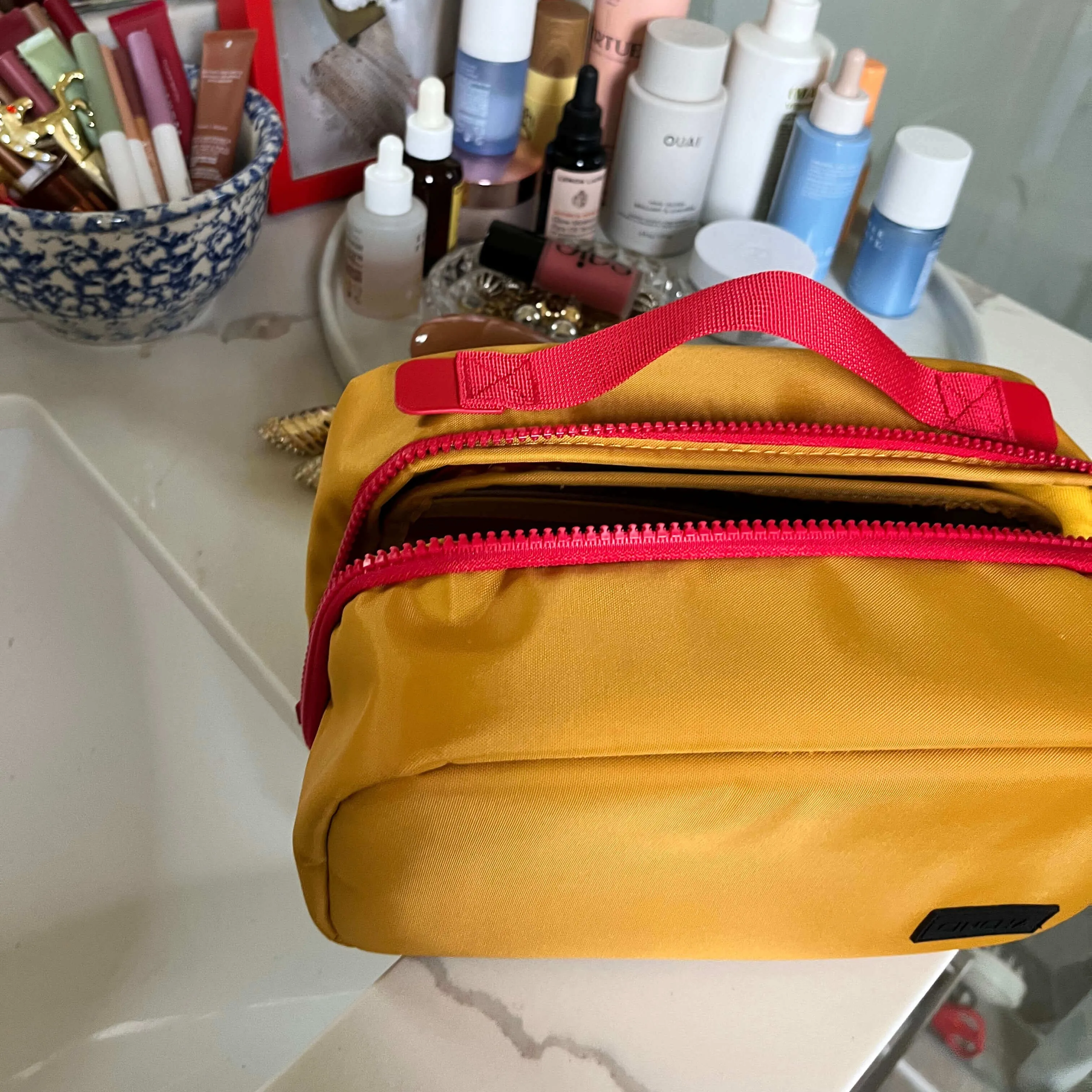 The Small Toiletry Bag - Marigold sold by Cincha Travel product image thumbnail 3