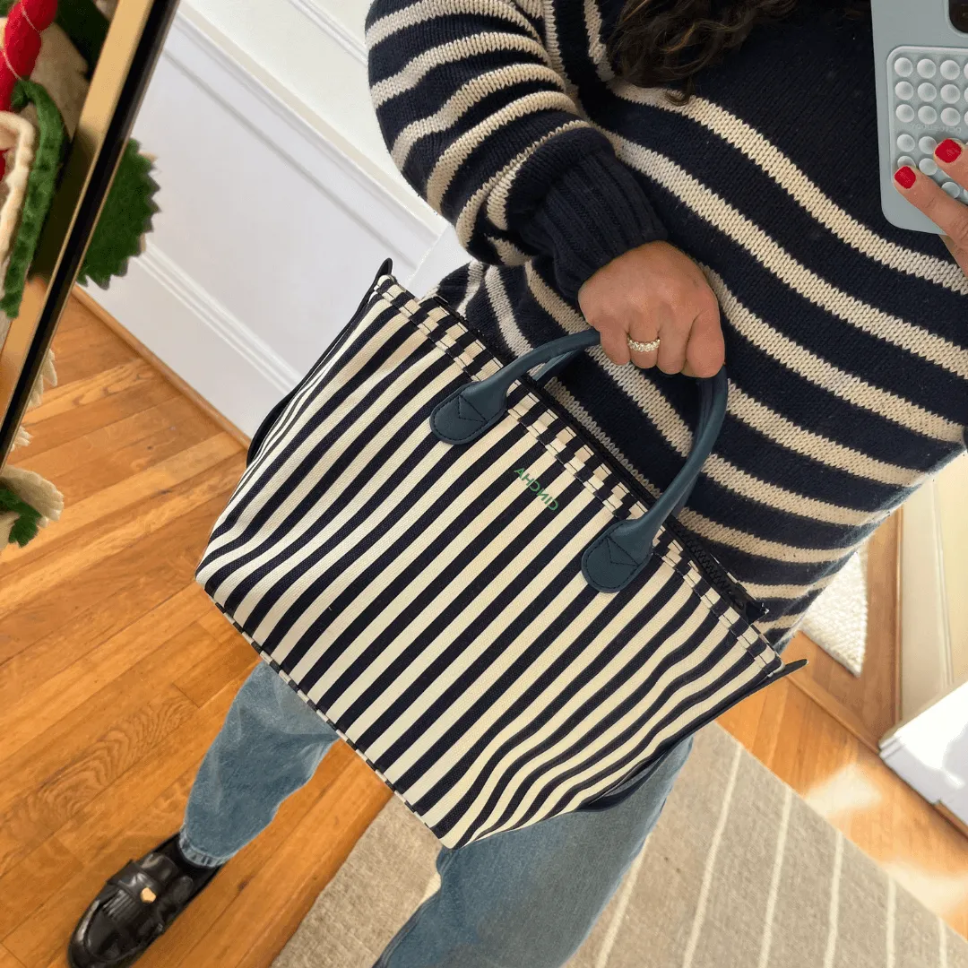 The Mini Canvas Go-Tote - Navy Stripe sold by Cincha Travel product image thumbnail 5