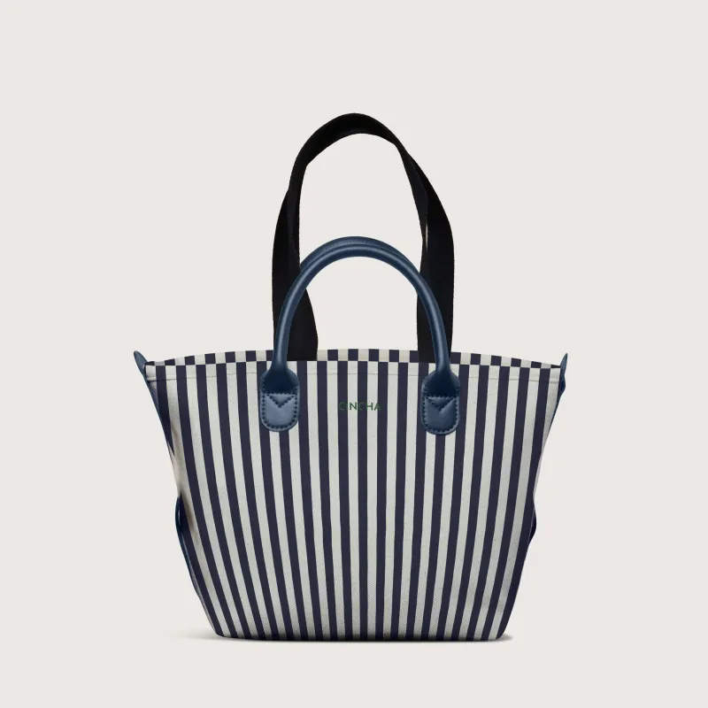The Mini Canvas Go-Tote - Navy Stripe sold by Cincha Travel