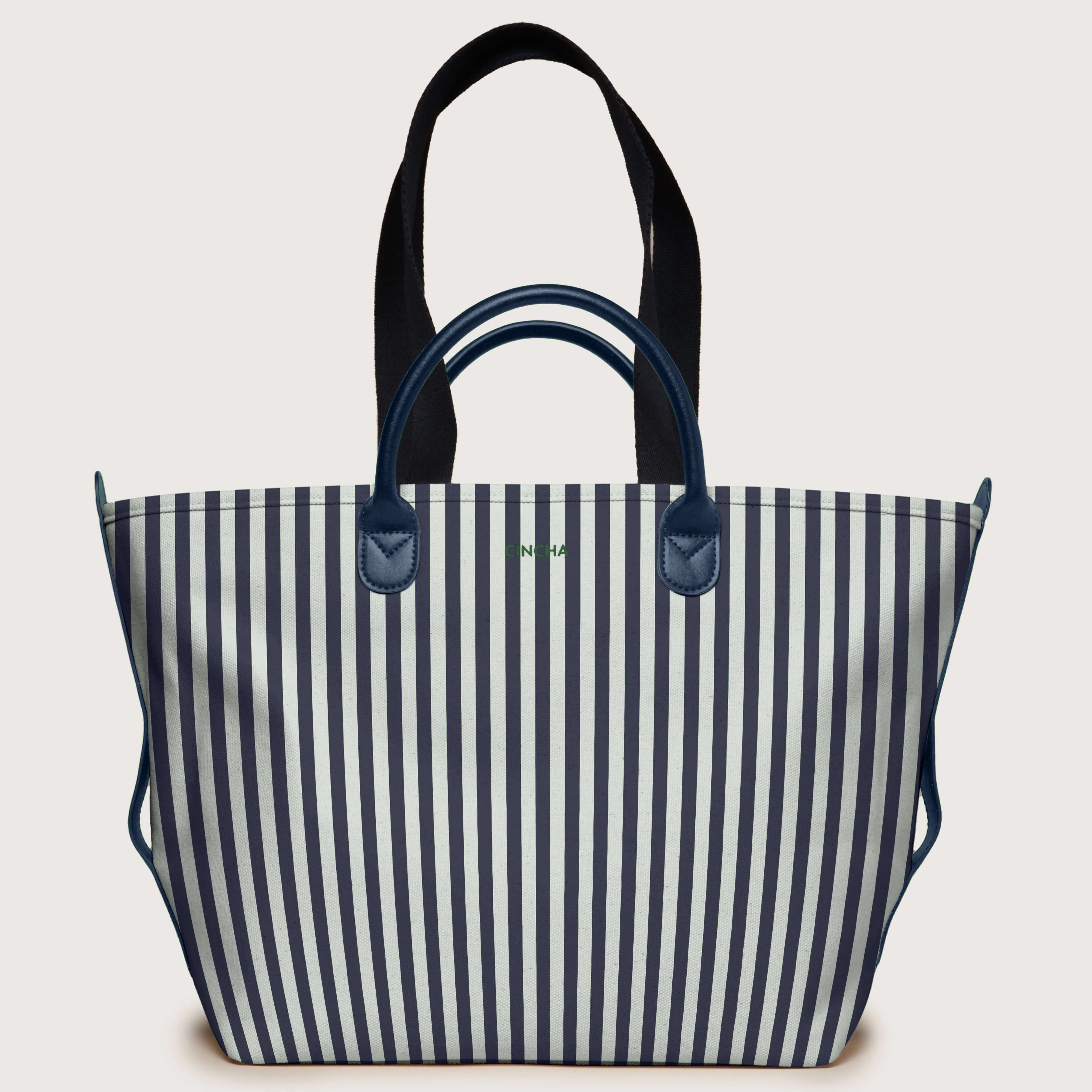 The Canvas Go-Tote - Navy Stripe sold by Cincha Travel