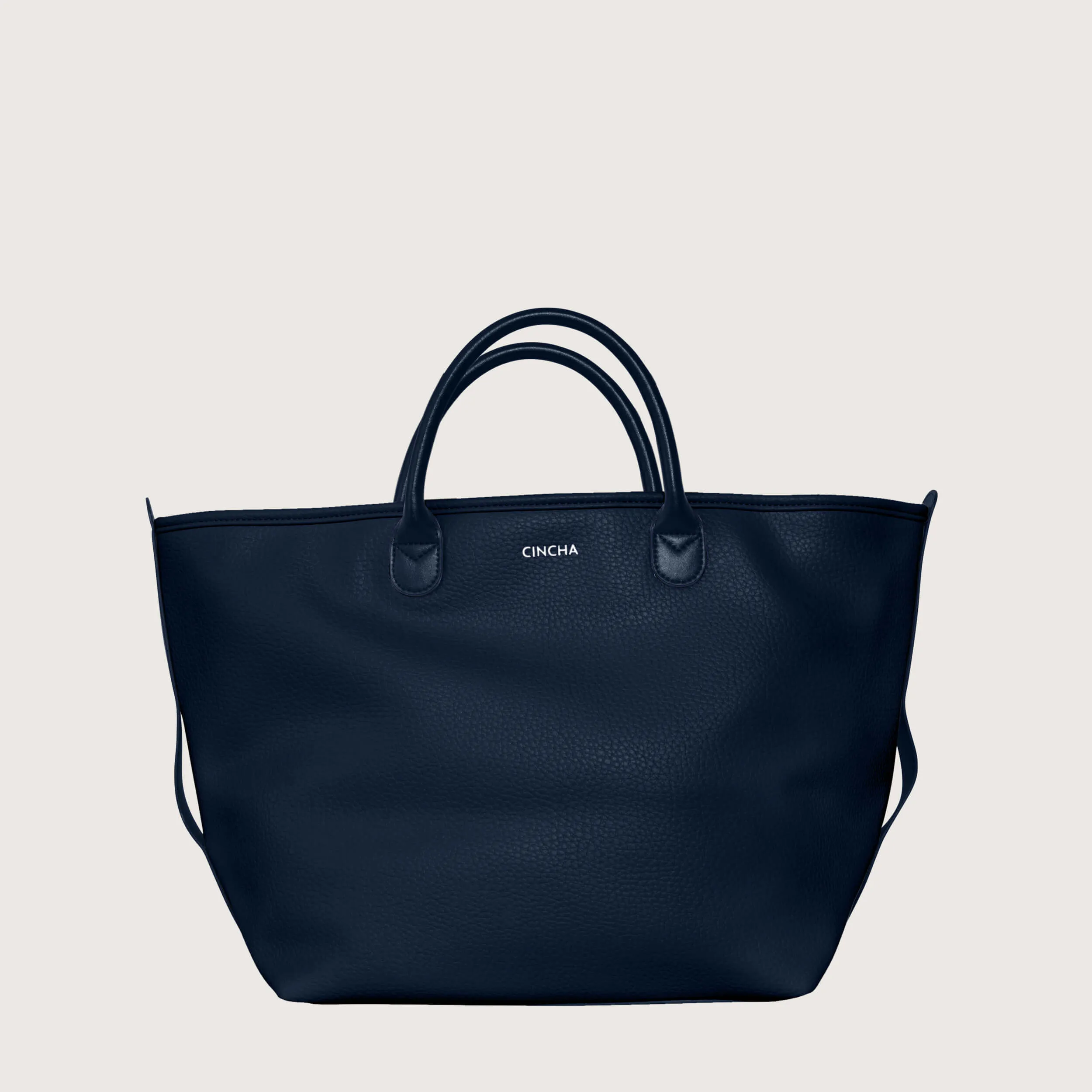 The Vegan Leather Go-Tote - Navy sold by Cincha Travel