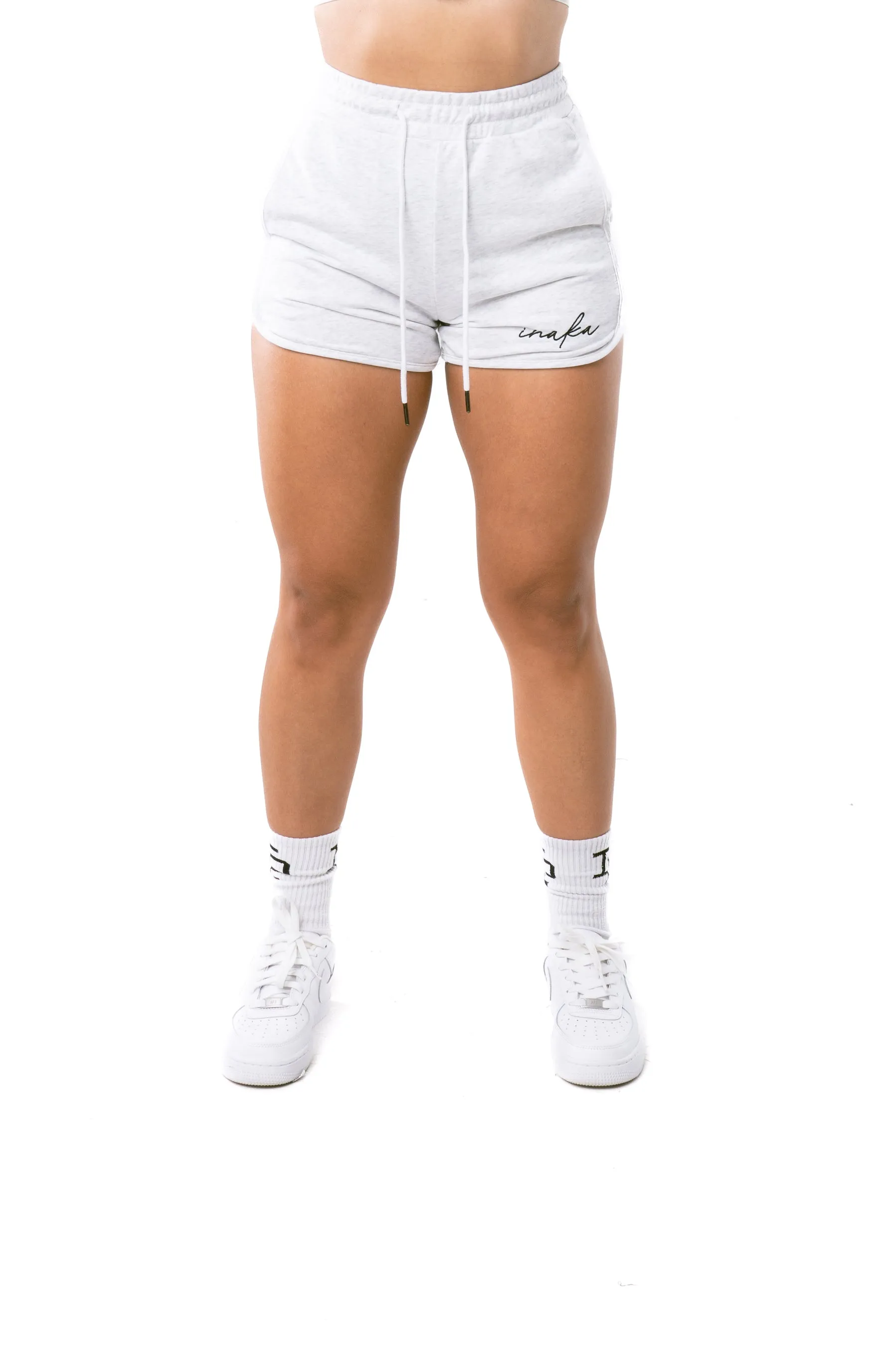 WOMEN'S COTTON SHORTS - SNOW GREY sold by Inaka power product image thumbnail 5