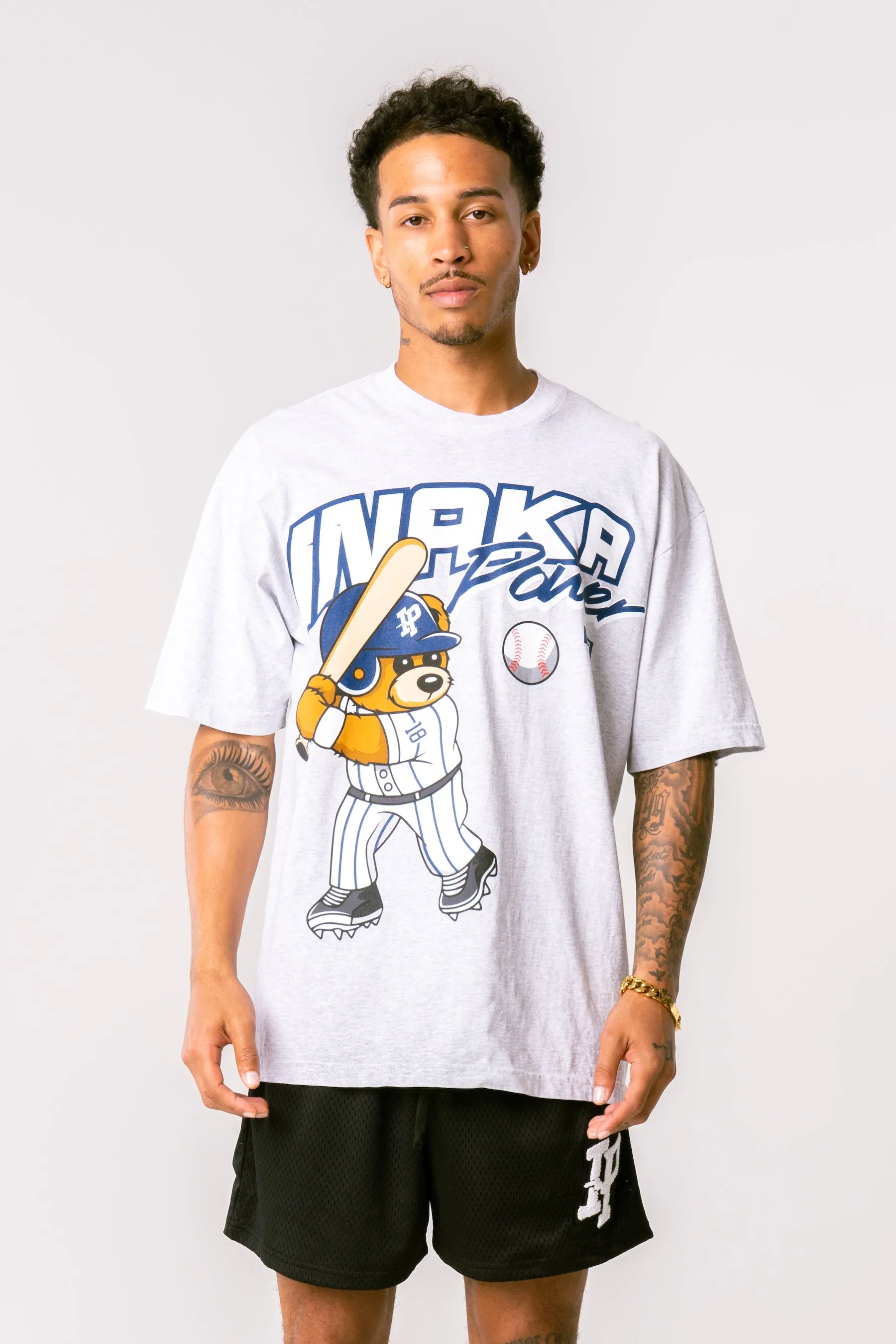 NY TEDDY TEE - GREY sold by Inaka power product image thumbnail 3