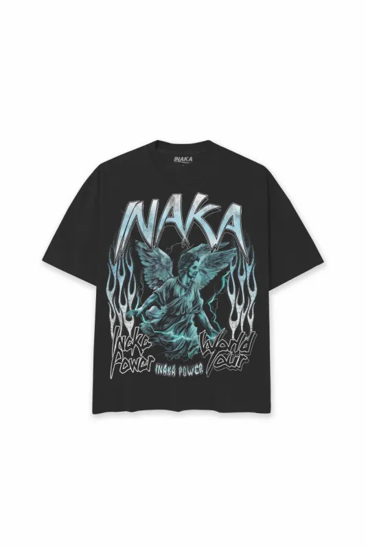 INAKA SAINT TOUR TEE - BLACK sold by Inaka power