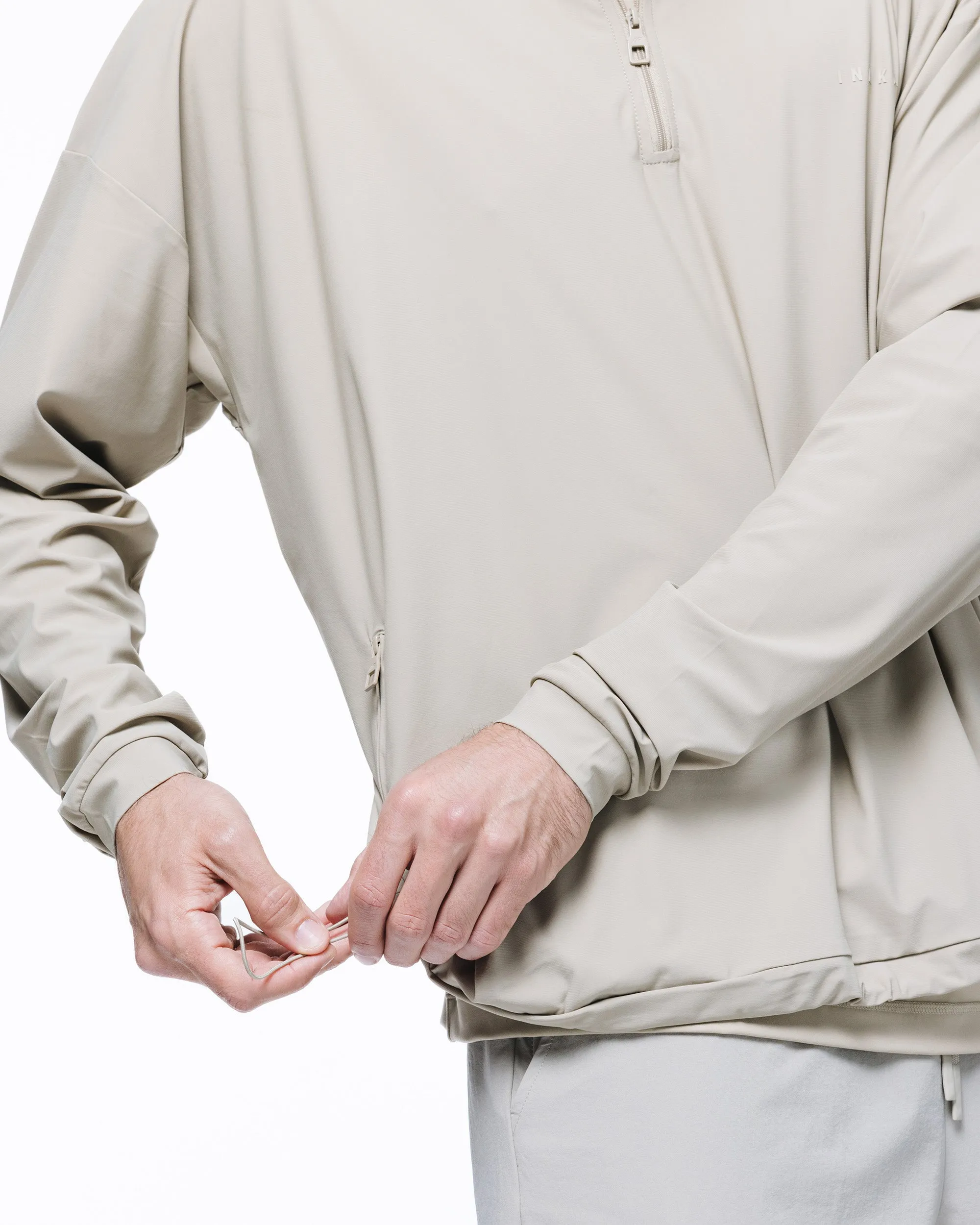 PERFORMANCE CLUB 1/4 ZIP JACKET - TAUPE sold by Inaka power product image thumbnail 5