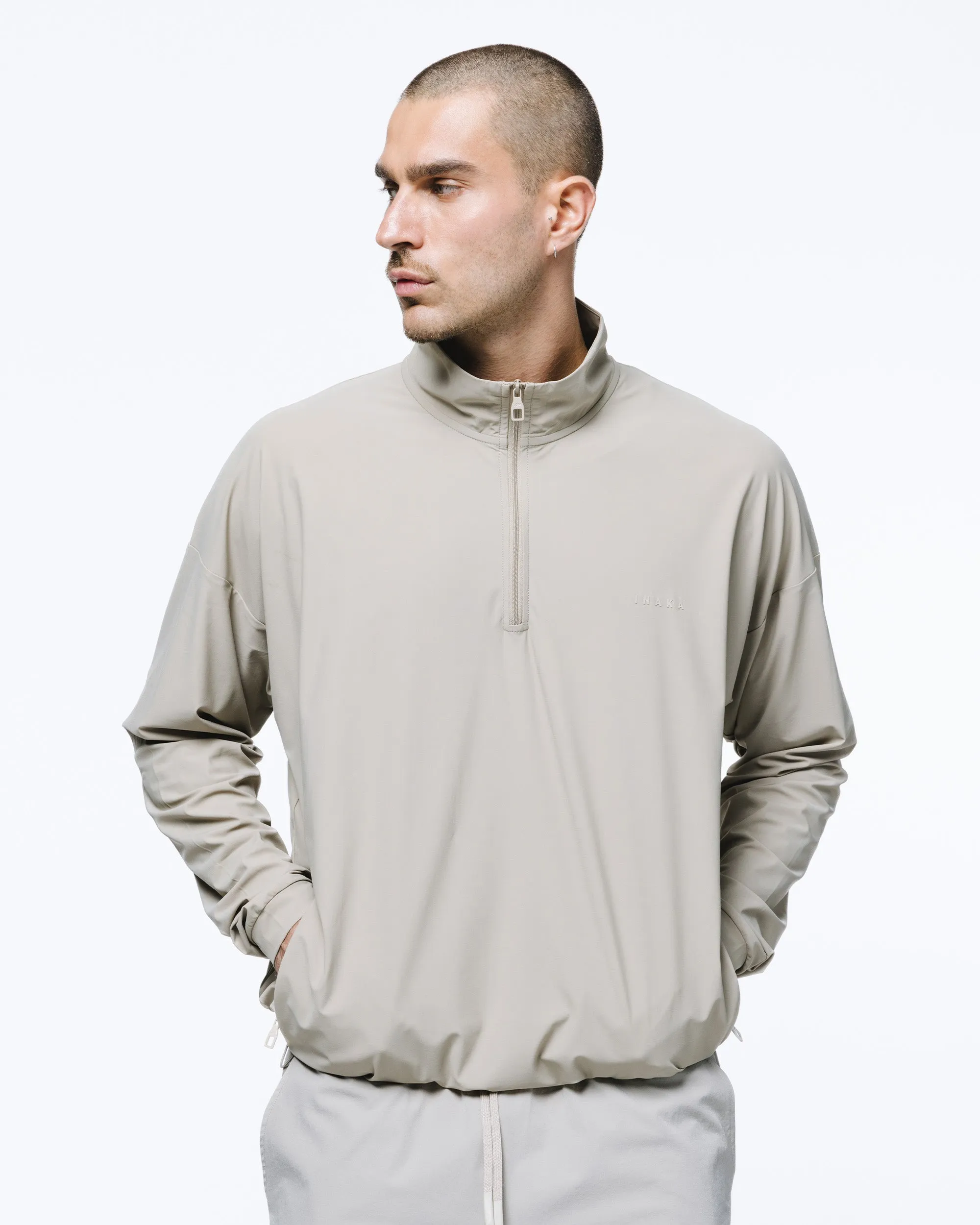 PERFORMANCE CLUB 1/4 ZIP JACKET - TAUPE sold by Inaka power product image thumbnail 4