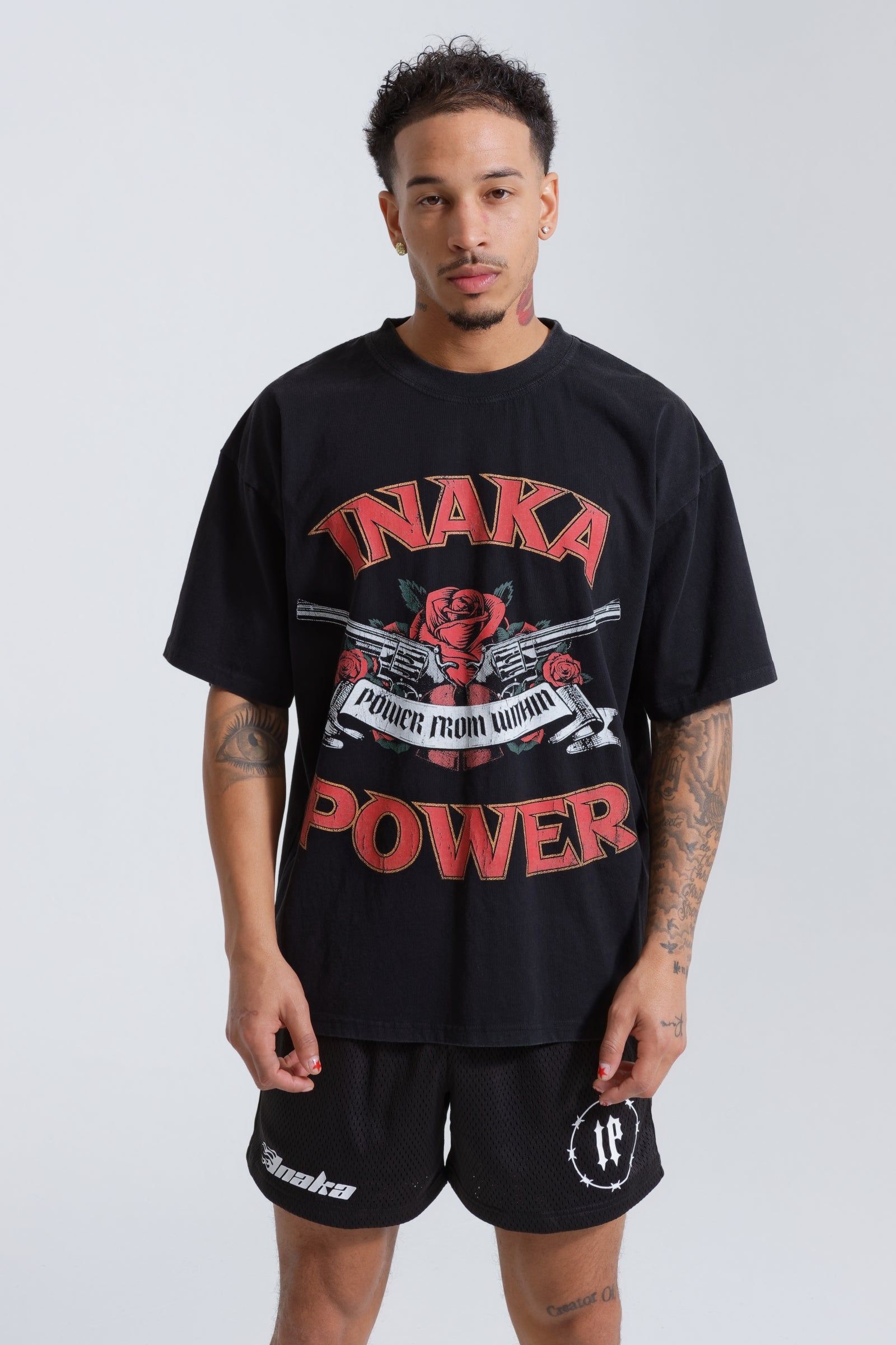 GUNS AND ROSES TEE - BLACK sold by Inaka power product image thumbnail 2