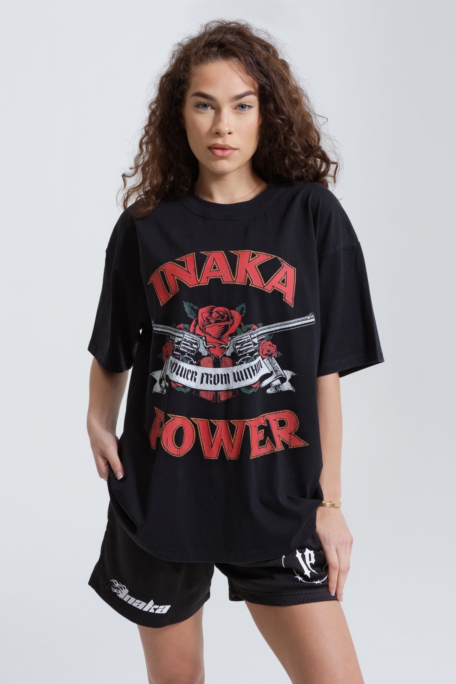 GUNS AND ROSES TEE - BLACK sold by Inaka power product image thumbnail 3