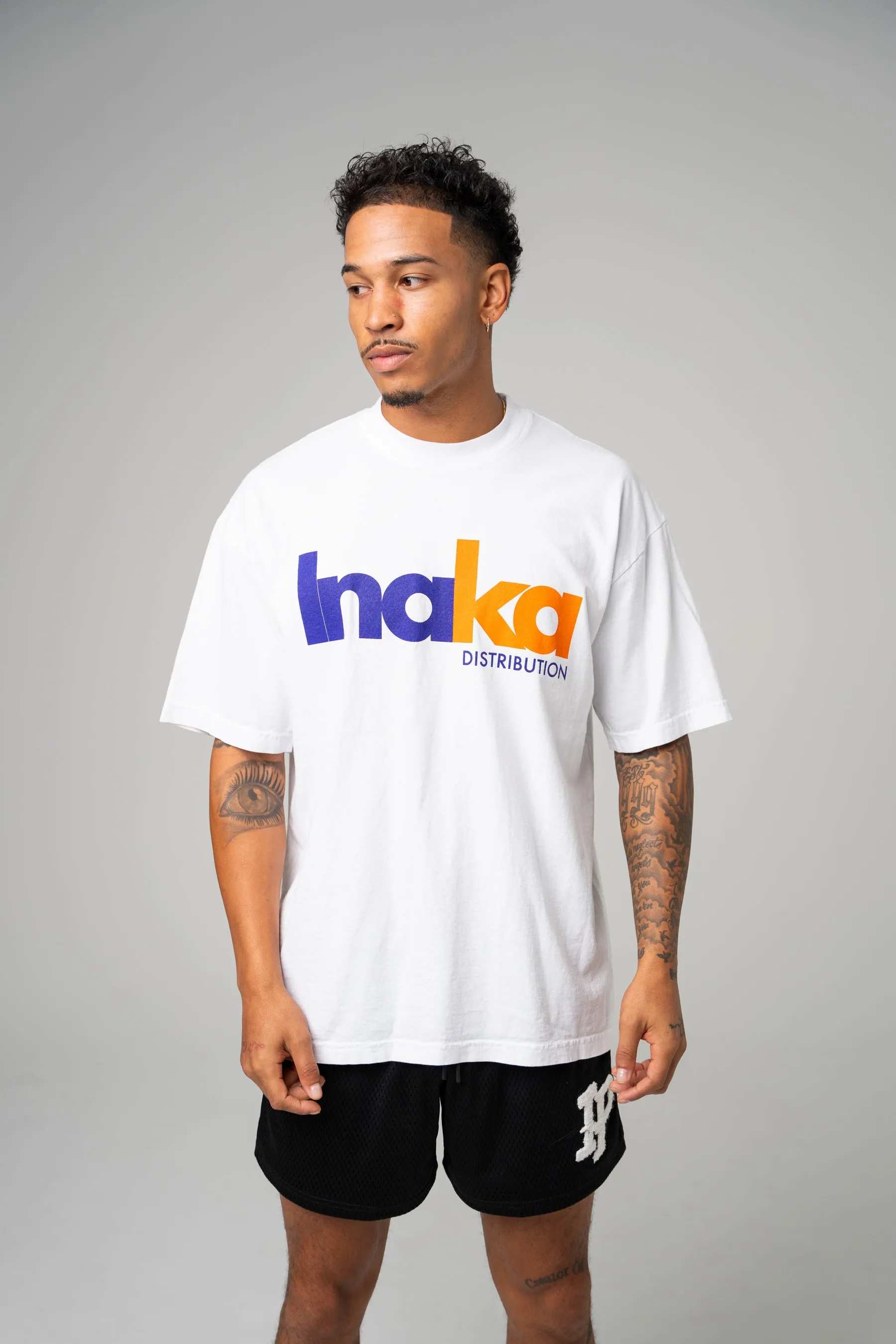 INAKA DISTRIBUTION TEE - WHITE sold by Inaka power product image thumbnail 3