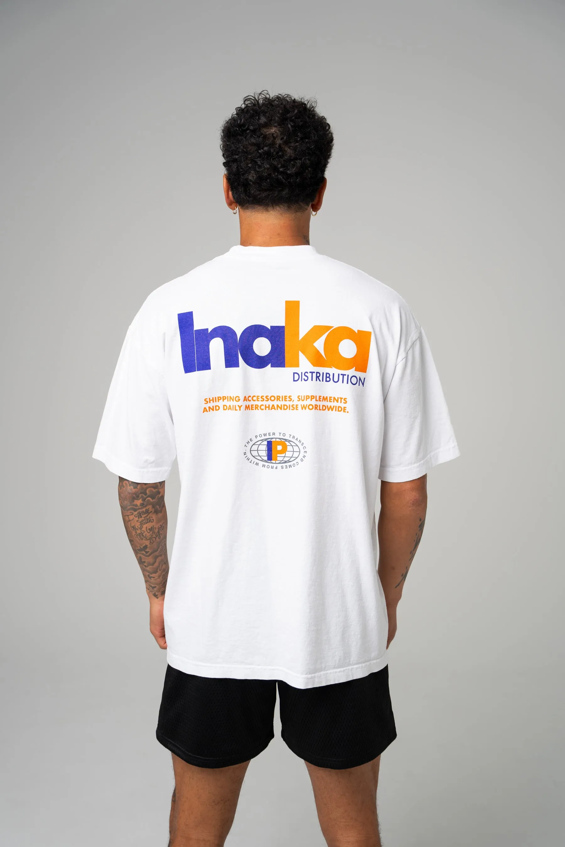 INAKA DISTRIBUTION TEE - WHITE sold by Inaka power product image thumbnail 4
