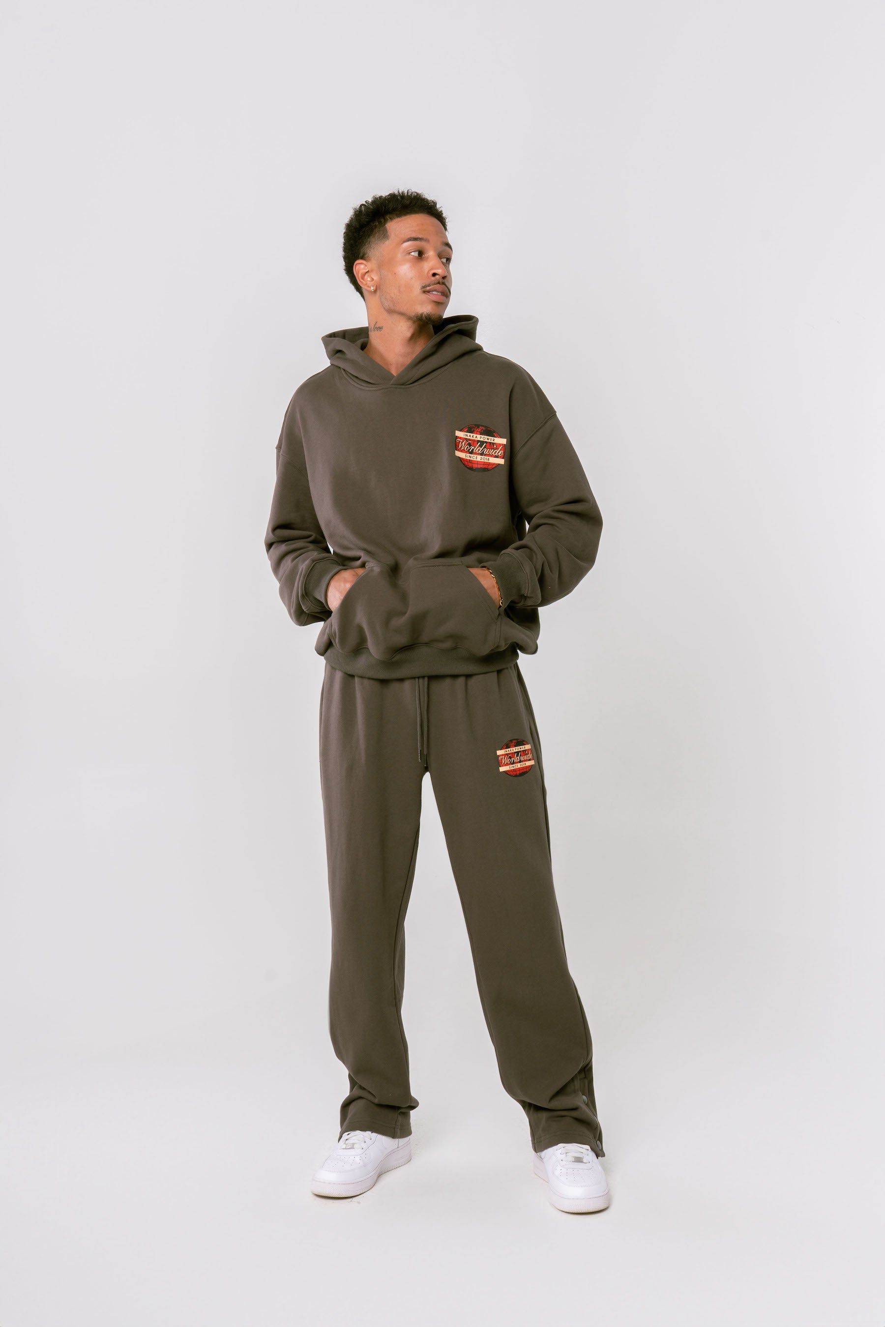 EST. WorldWide Hoodie - Charcoal sold by Inaka power product image thumbnail 4