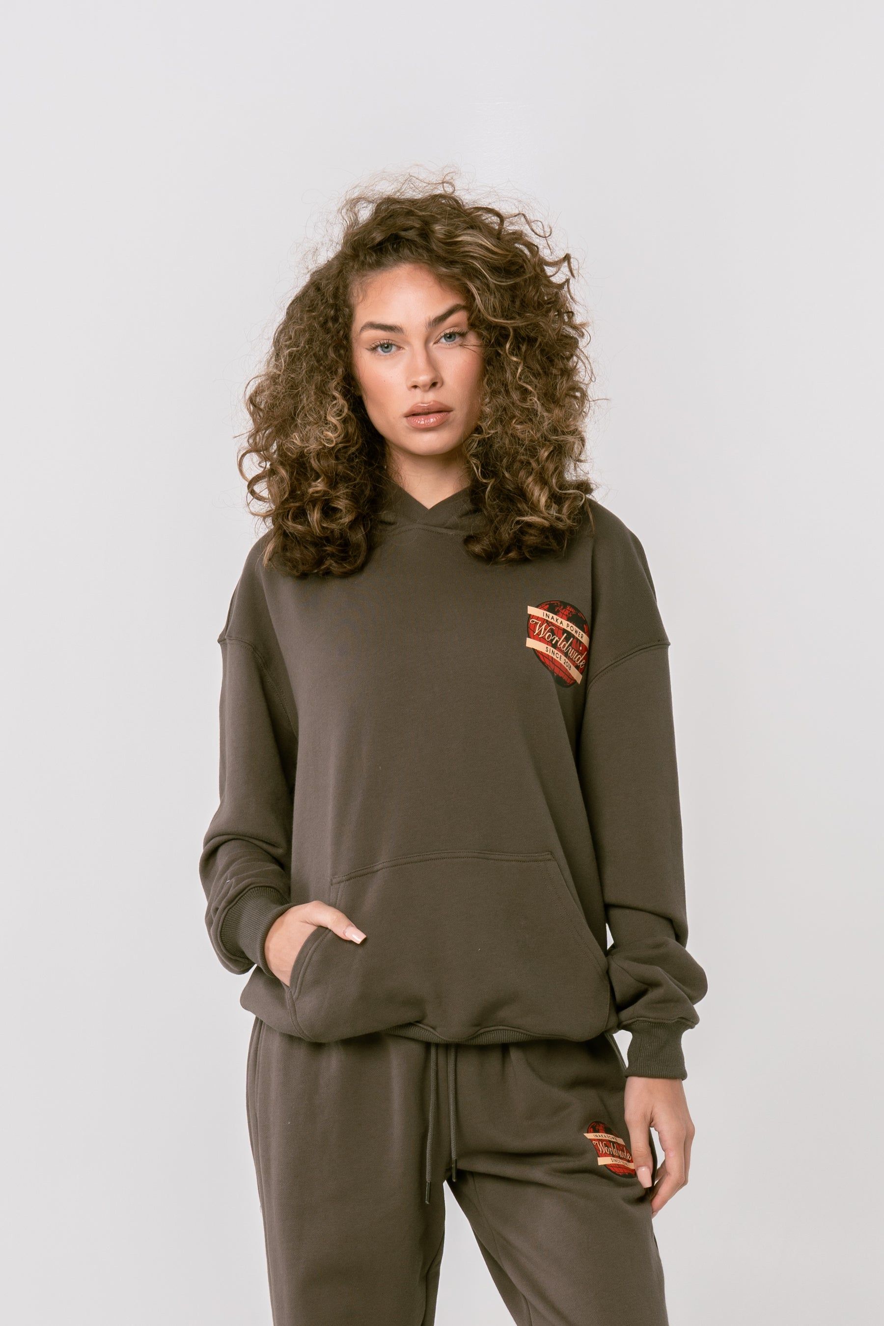 EST. WorldWide Hoodie - Charcoal sold by Inaka power product image thumbnail 5