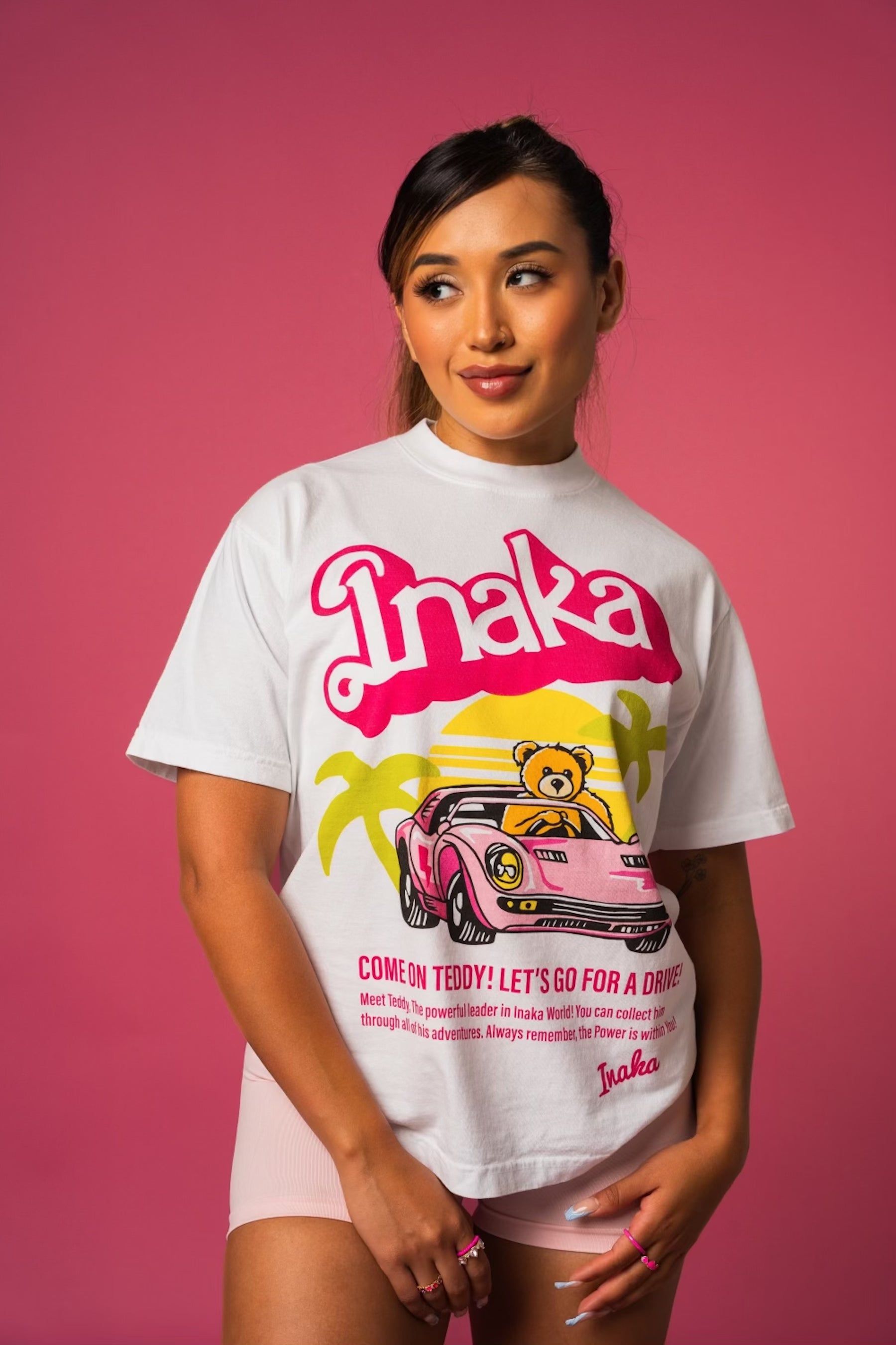 Malibu Teddy Tee - White sold by Inaka power