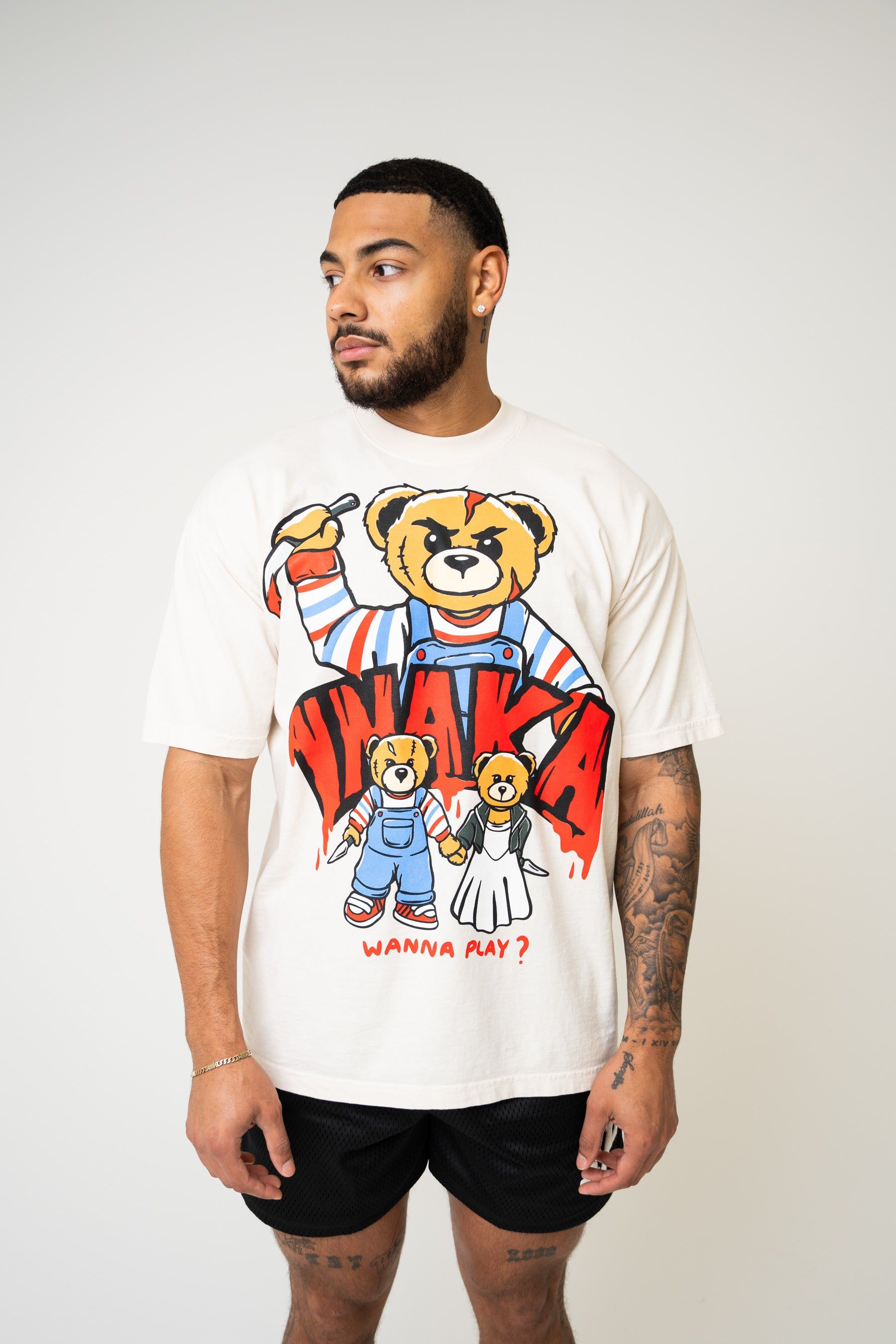 Chucky Teddy Tee - Cream sold by Inaka power