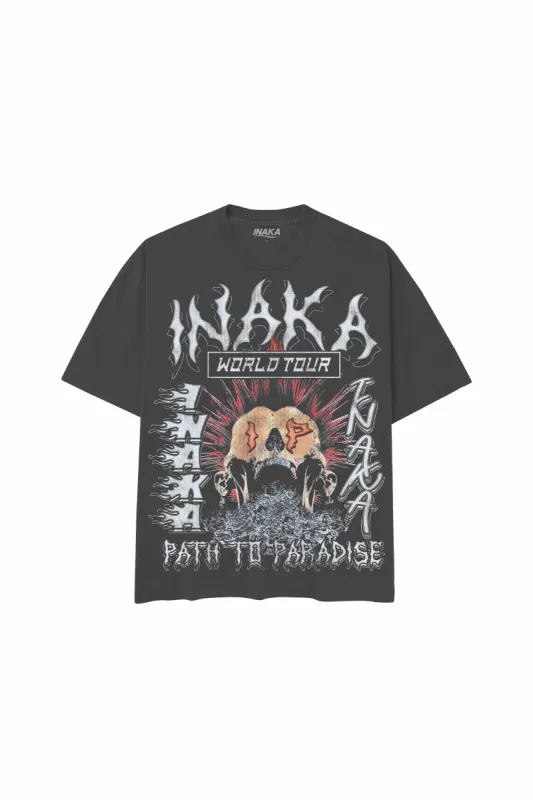 INAKA PATH TO PARADISE TEE - VINTAGE BLACK sold by Inaka power