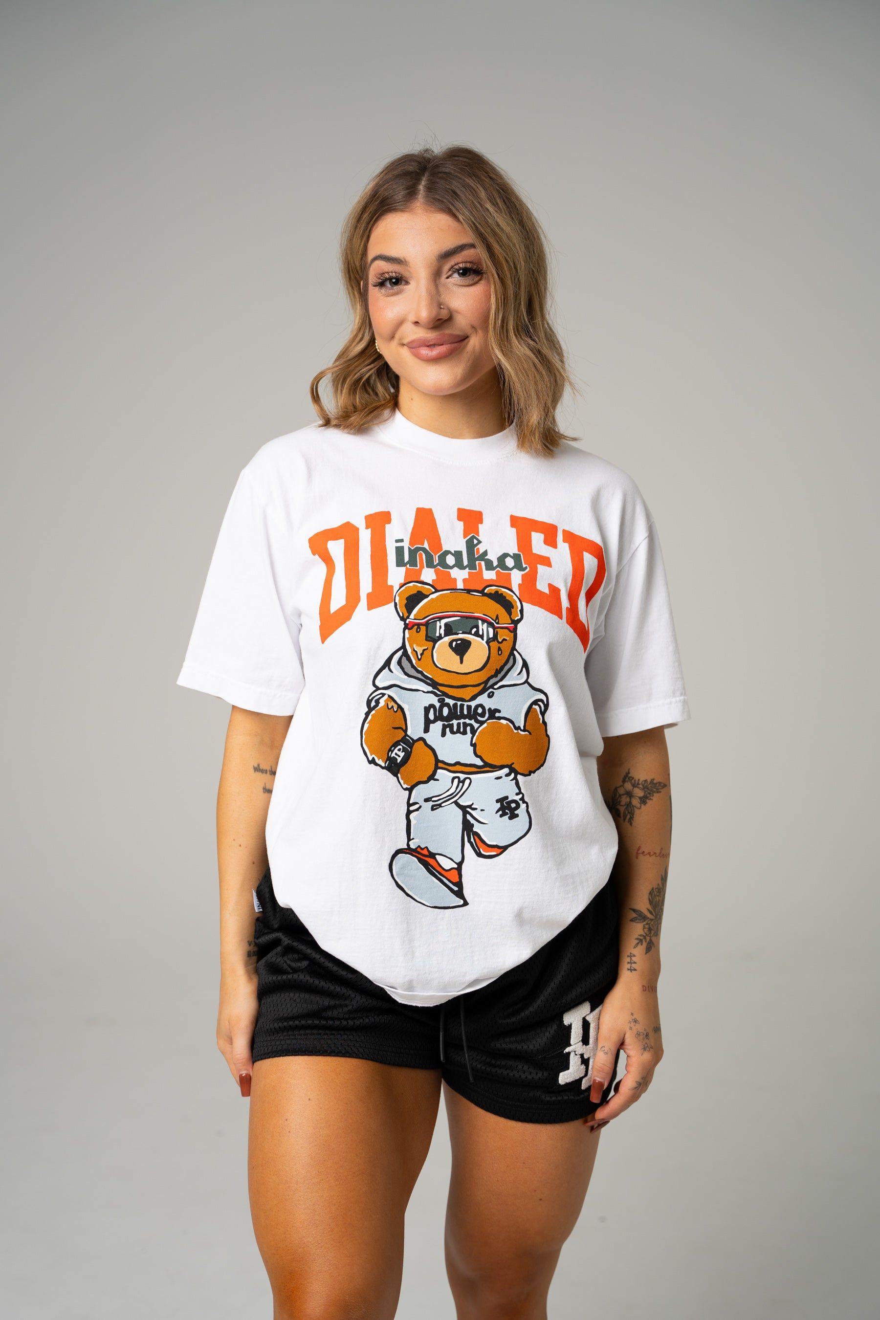 Locked In Teddy Tee - White sold by Inaka power product image thumbnail 2