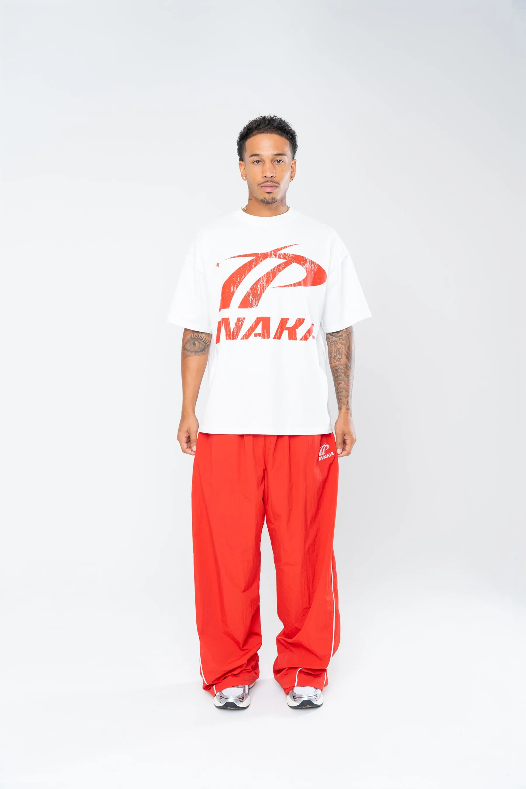 SPORTSWEAR BAGGY TRACK PANTS - RED sold by Inaka power product image thumbnail 3